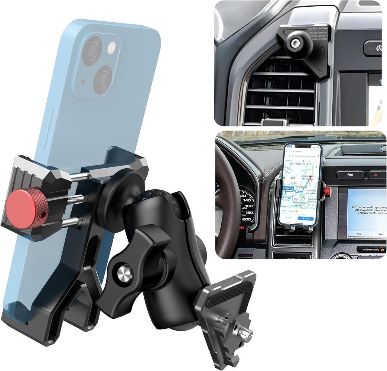 Main image of Phone Mount Compatible with Ford F-150 2015-2020, Expedition 2018-2021, Super Duty 2017-2021, 360 Rotation Aluminum F150 Vent Cell Phone Holder for All Phone iPhone Android Smartphone