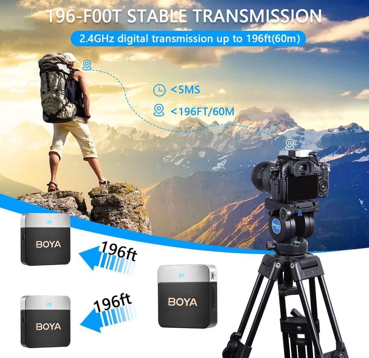 Alt view image 3 of 7 - Wireless Lavalier Microphone for iPhone Plug Play Dual Lapel Microphones Cordless Clip on Mic for Video Recording YouTube Vlogging Live Streaming BY-M1V6 Noise Cancellation Mono Stereo Output