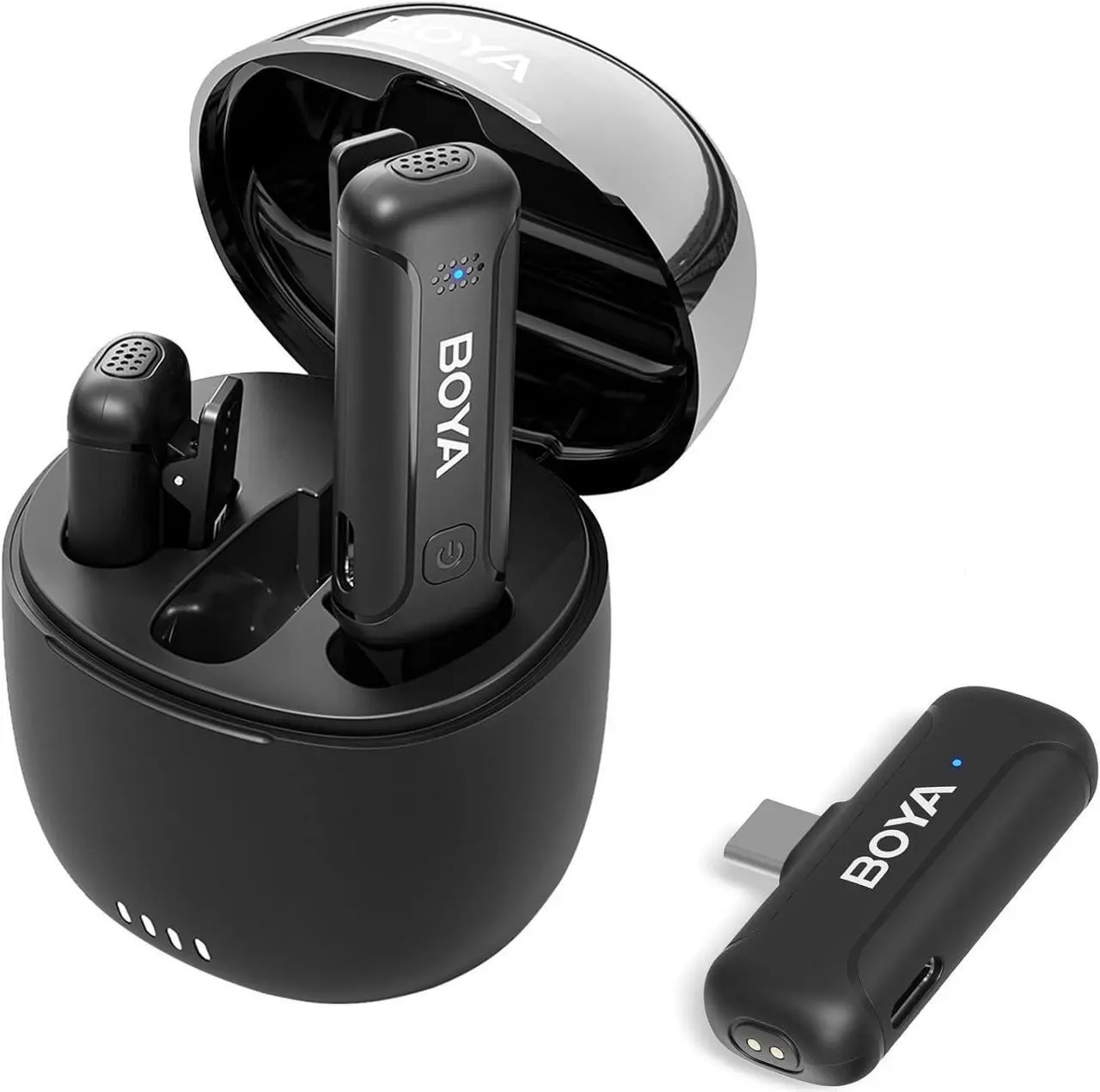 Main image of Dual Wireless Lavalier Microphone for Android iPhone 15 USB Type-C Smartphone Laptop, 30H Battery, Mini Lapel Clip-on Mic for Podcast YouTube TikTok Live Stream Vlog Interview Video Recording