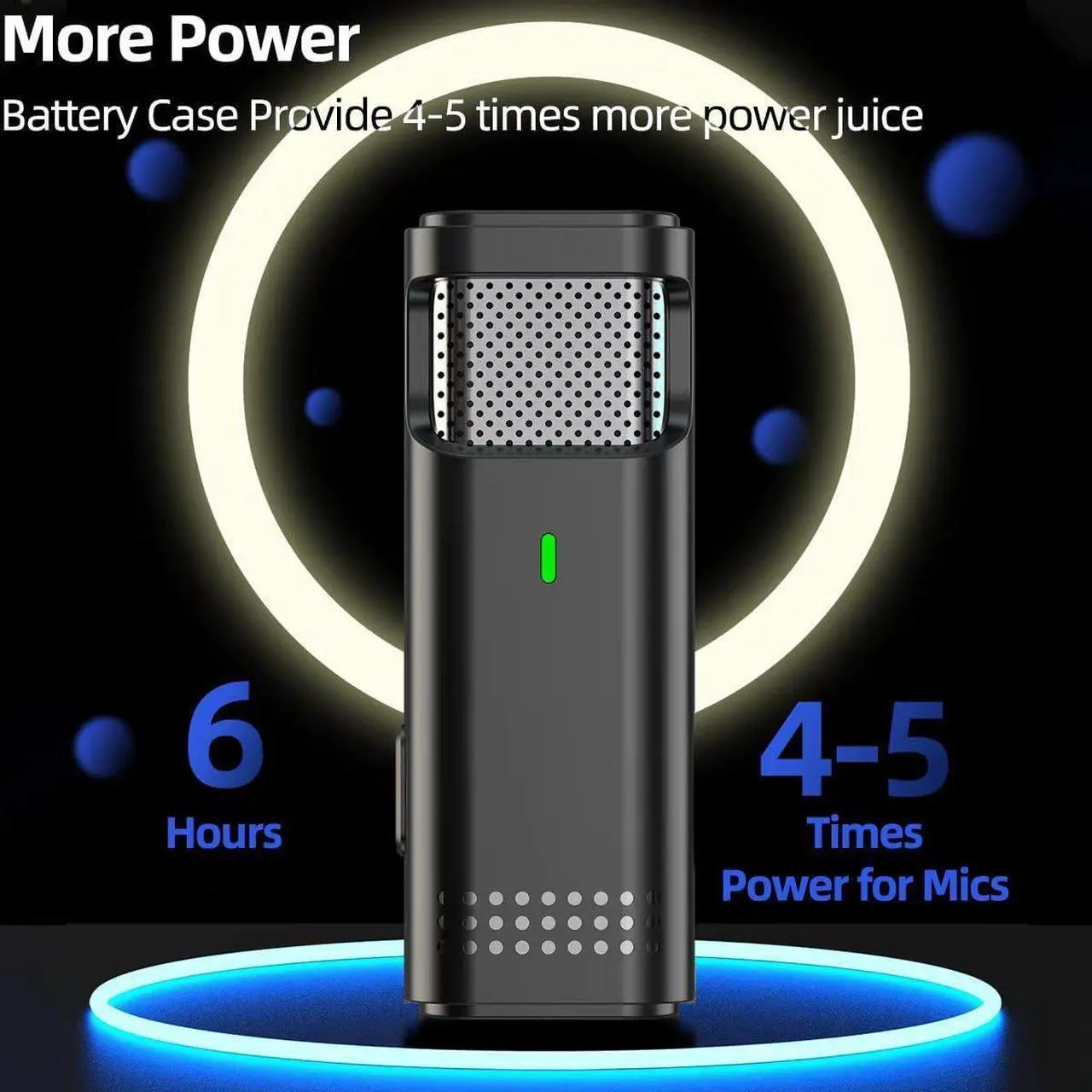 Alt view image 3 of 7 - 2 Wireless Lavalier Microphones for iPhone with Battery Case - Dual Mics Condenser Lapel Microphone Compatible with iPhones iPad Lav Mic