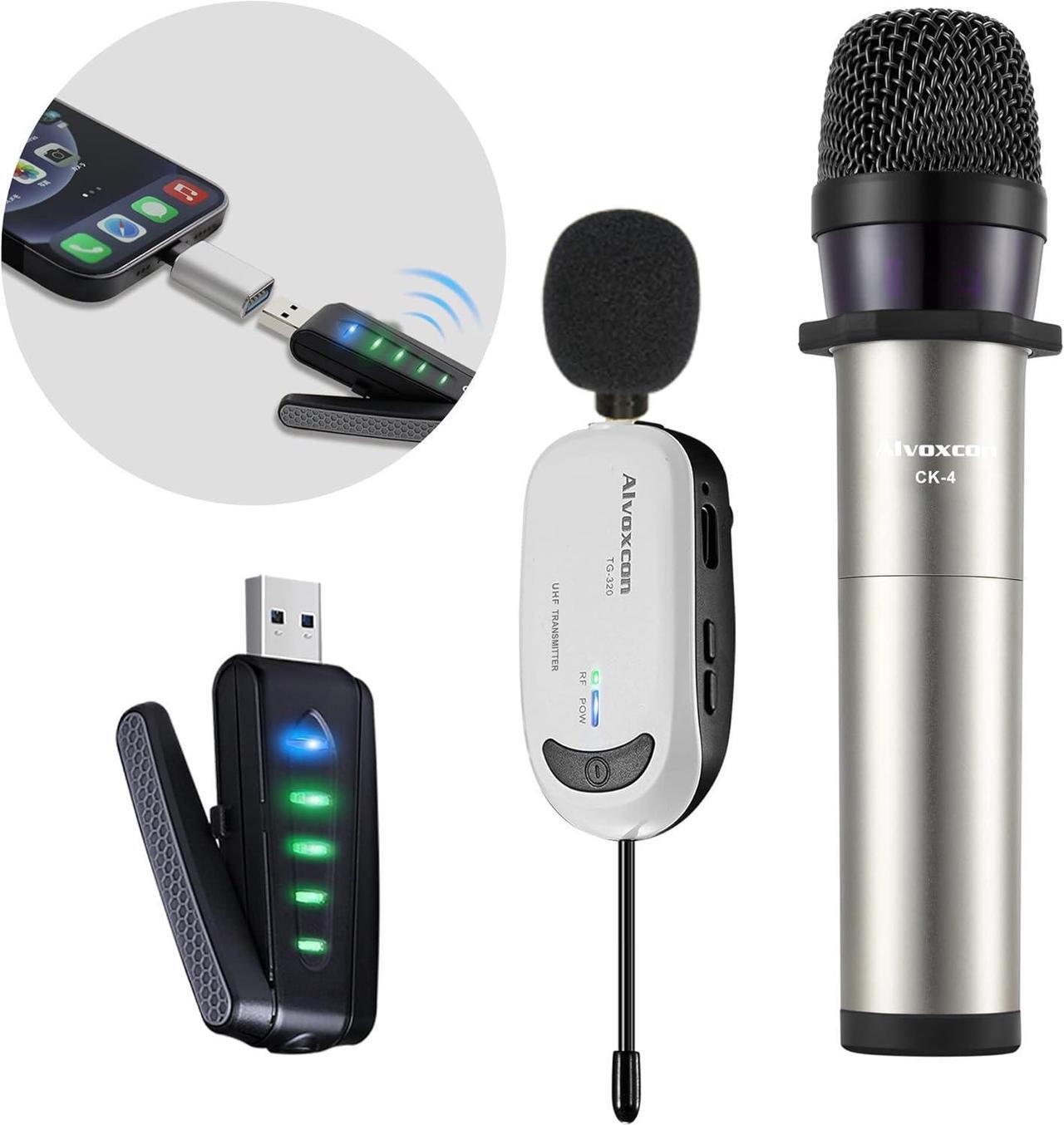 Main image of Wireless USB Microphone for iPhone & Computer, Rechargeable Handheld & Lapel Mic System for MacBook, PC Laptop, Zoom Meeting, Classroom Teaching, Teacher Podcast, vlog