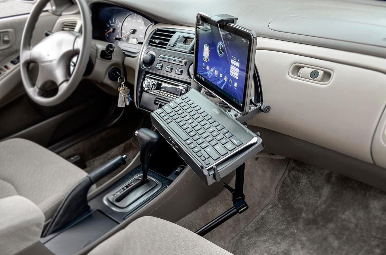 Alt view image 3 of 4 - Tablet And Keyboard Tray Combo Car Mount | Tablet Holder For Car | Professional-Grade Durability | Easy Installation | Keyboard Tray | Fits iPad and Samsung Tablets