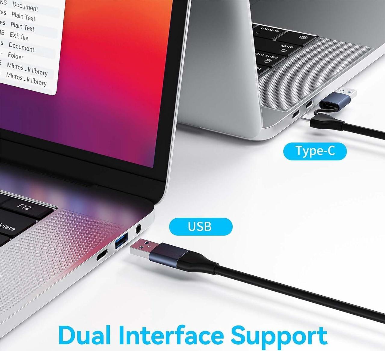 Alt view image 5 of 6 - MacBook Dual 4K HDMI Adapter, Supports DisplayLink USB-C Hub for Multiple Monitors with Seamless  Mac M1, M2, M3 Compatibility, HDMI to USB-C Connection