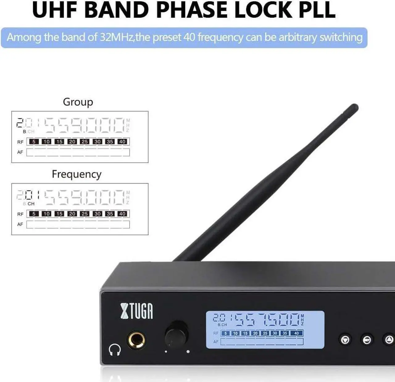 Alt view image 2 of 7 - IEM1100 UHF Single Channel in Ear Monitor System Selectable Frequency Wireless Professional in-Ear Monitor System Ideal for Stage, Studio, Exhibit, Lecture, Speech