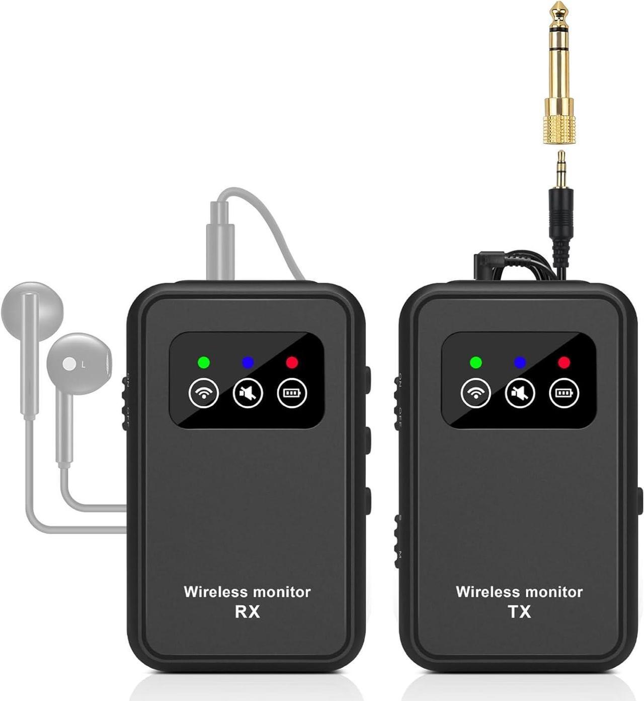 Main image of Stereo Wireless in-Ear Monitor System 2.4G Wireless IEM System Stage Monitor with Transmitter Beltpack Receiver Automatic Pairing, 164ft for Studio, Band, Live Performance