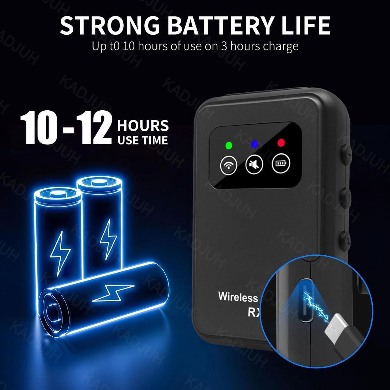 Alt view image 7 of 7 - Stereo Wireless in-Ear Monitor System 2.4G Wireless IEM System Stage Monitor with Transmitter Beltpack Receiver Automatic Pairing, 164ft for Studio, Band, Live Performance
