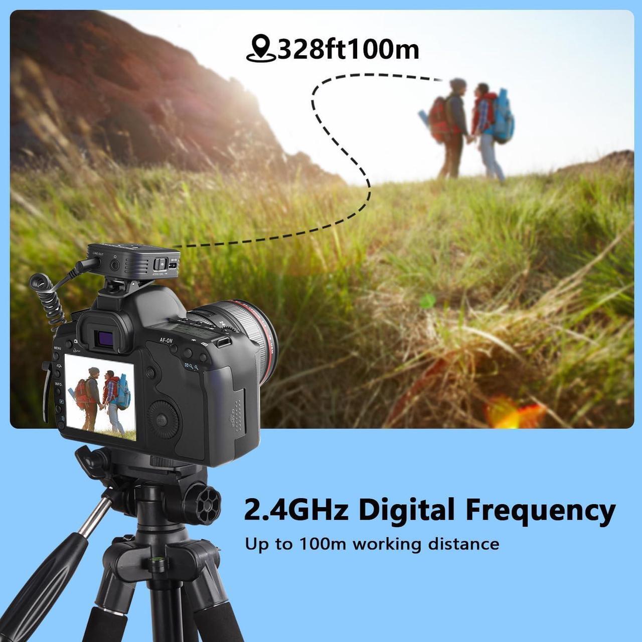 Alt view image 2 of 7 - 4-Channel Wireless Lavalier Microphone System for DSLR Camera, Blink500T4 2.4G Wireless Lapel 4 Transmitters & One Receiver 328ft Range for Camcorder Smartphones Interview Vlog YouTube Video