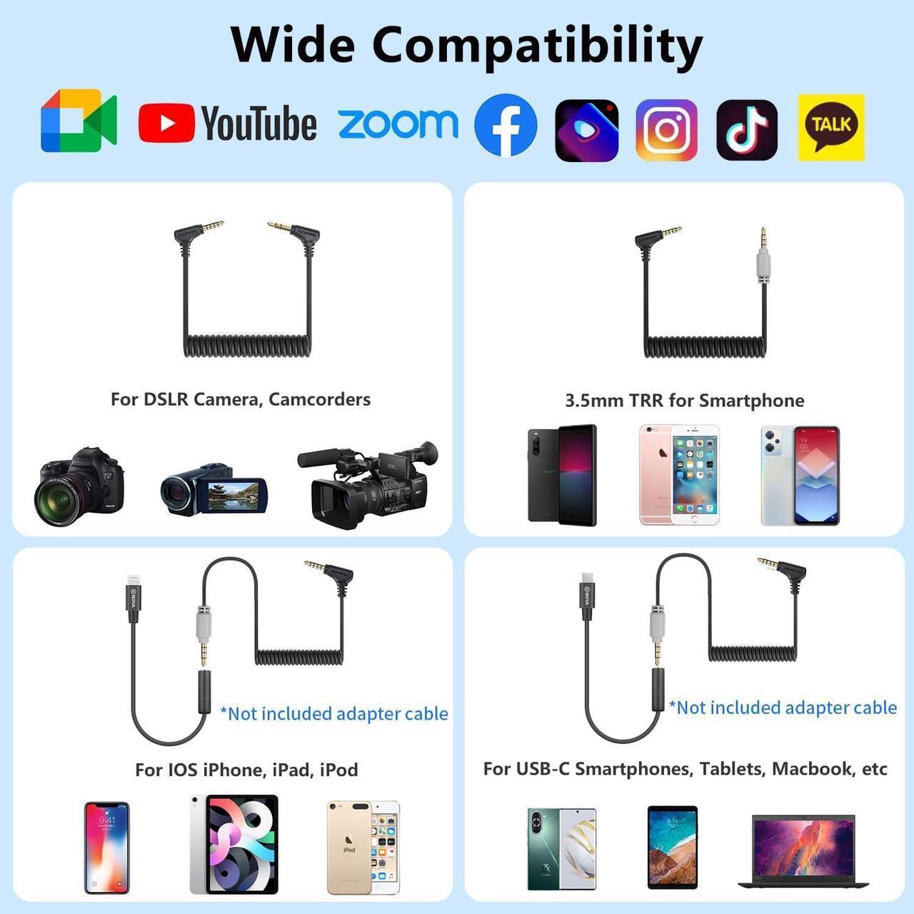 Alt view image 5 of 7 - 4-Channel Wireless Lavalier Microphone System for DSLR Camera, Blink500T4 2.4G Wireless Lapel 4 Transmitters & One Receiver 328ft Range for Camcorder Smartphones Interview Vlog YouTube Video