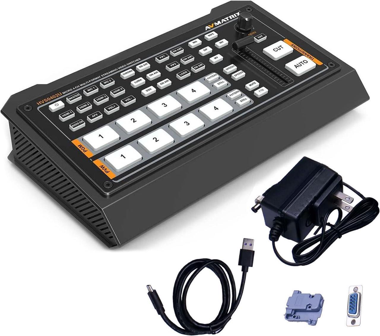 Main image of HVS0402U Micro 4-Channel HDMI Live Stream Multi-Format Video Switcher