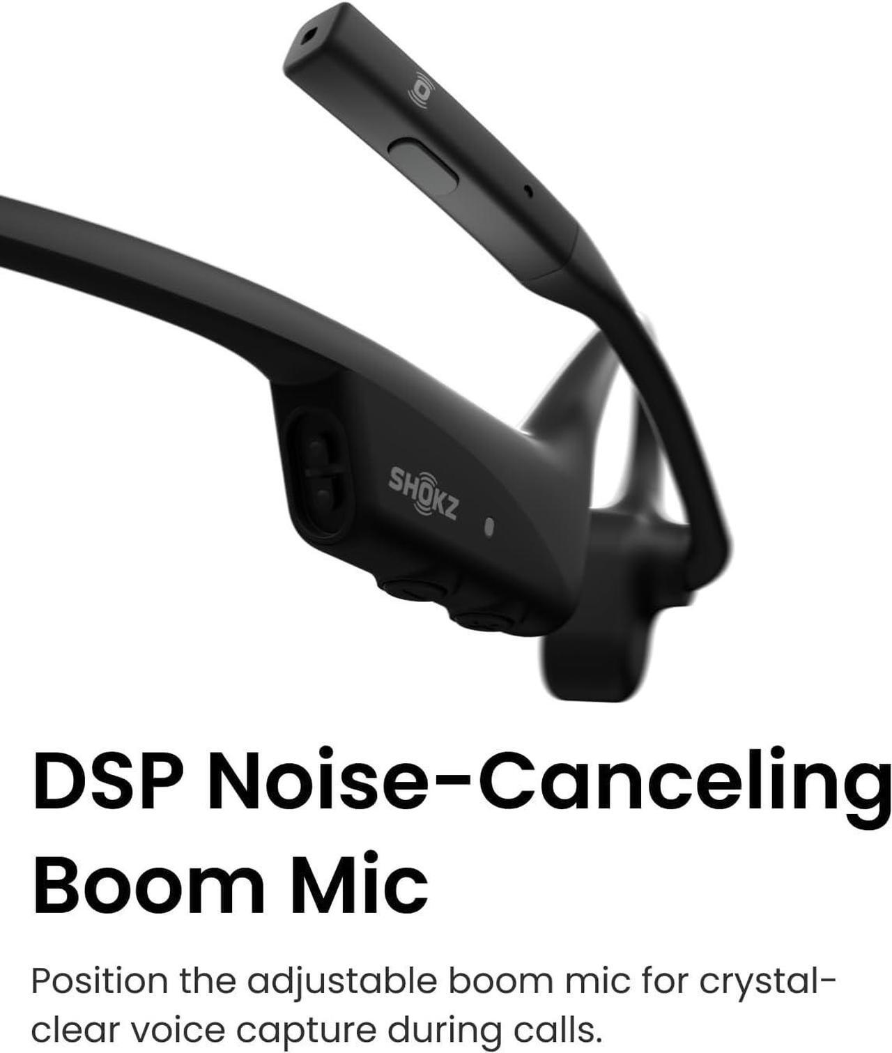 Alt view image 6 of 7 - OpenComm2 - Open-Ear Bone Conduction Headphones, Wireless Bluetooth Computer Headsets with Noise Canceling Mic and Mute Button for Work, Call, Meeting, 16 Hours Talk Time for Mobile & PC, Black