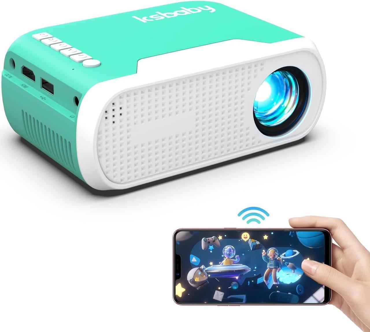 Main image of Mini Projector ksbaby Home Theater Portable Projector WIFI Support 1080P , Phone Can Connect to Movie Projector Wirelessly, Compatible with Smartphone/ Tablet/ Laptop/ TV Stick/ USB Drive