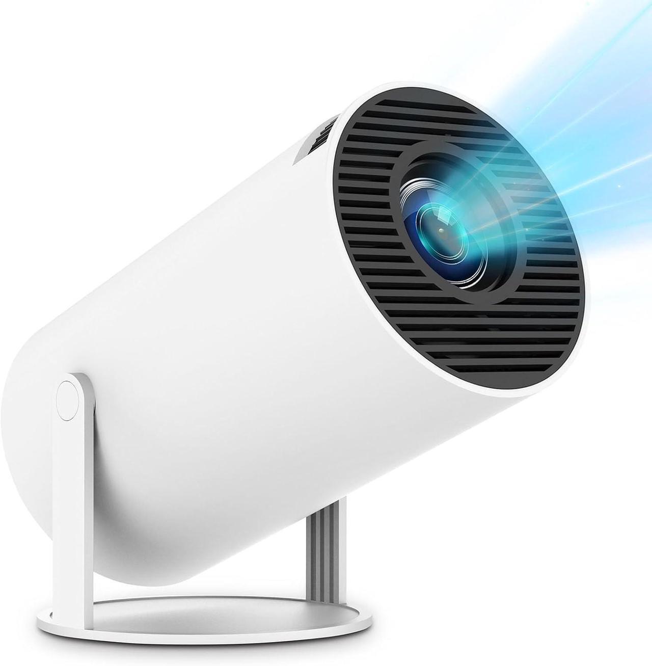 Main image of Mini Projector Auto Keystone Portable Smart Projector with WiFi 6 BT 5.0, 180° Rotating Stand