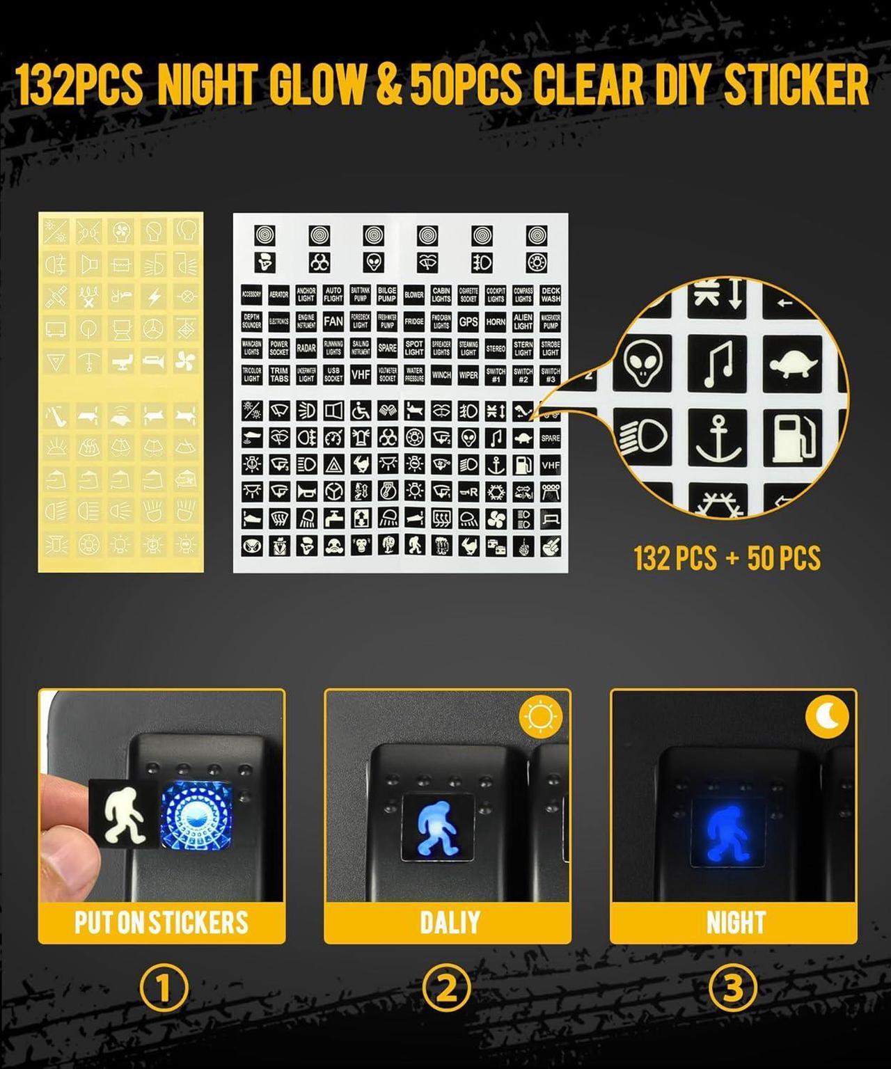 Alt view image 6 of 7 - 6 Gang Rocker Switch Panel Box12V-24V Aluminum Boat Marine Toggle Switch with USB and Type C Charger Voltmeter w/Fuses Waterproof Gasket for Car Pickup RV Van SUV UVT ATV