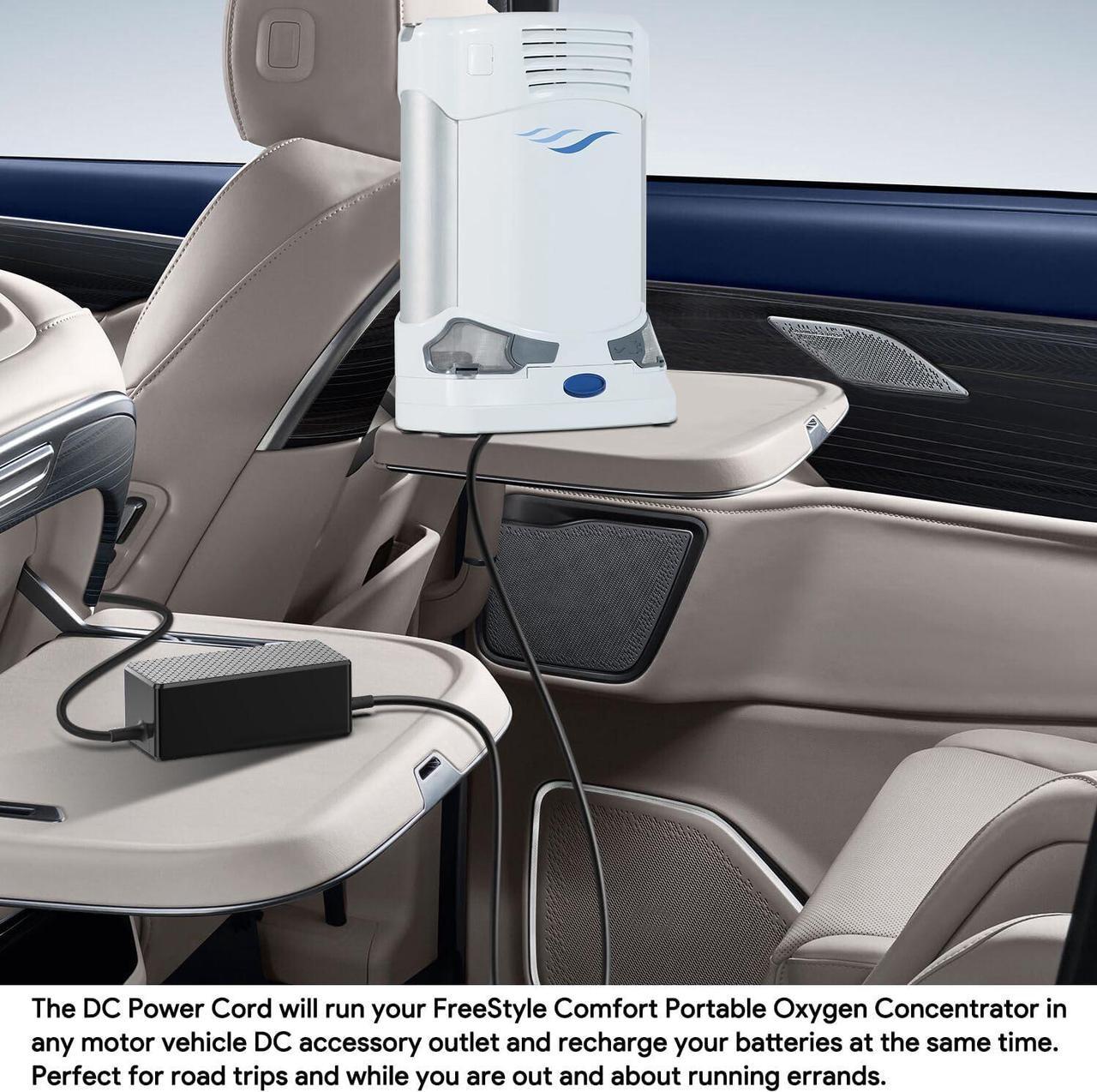 Alt view image 3 of 7 - Car DC Power Cord Compatible with Caire Freestyle Comfort Portable Oxygen Concentrator O2 AS200-1 AS200-101 AS200-201 REFAS200 CD041-1 12V-24V Car Charging Cable DC Power Supply Battery Charger