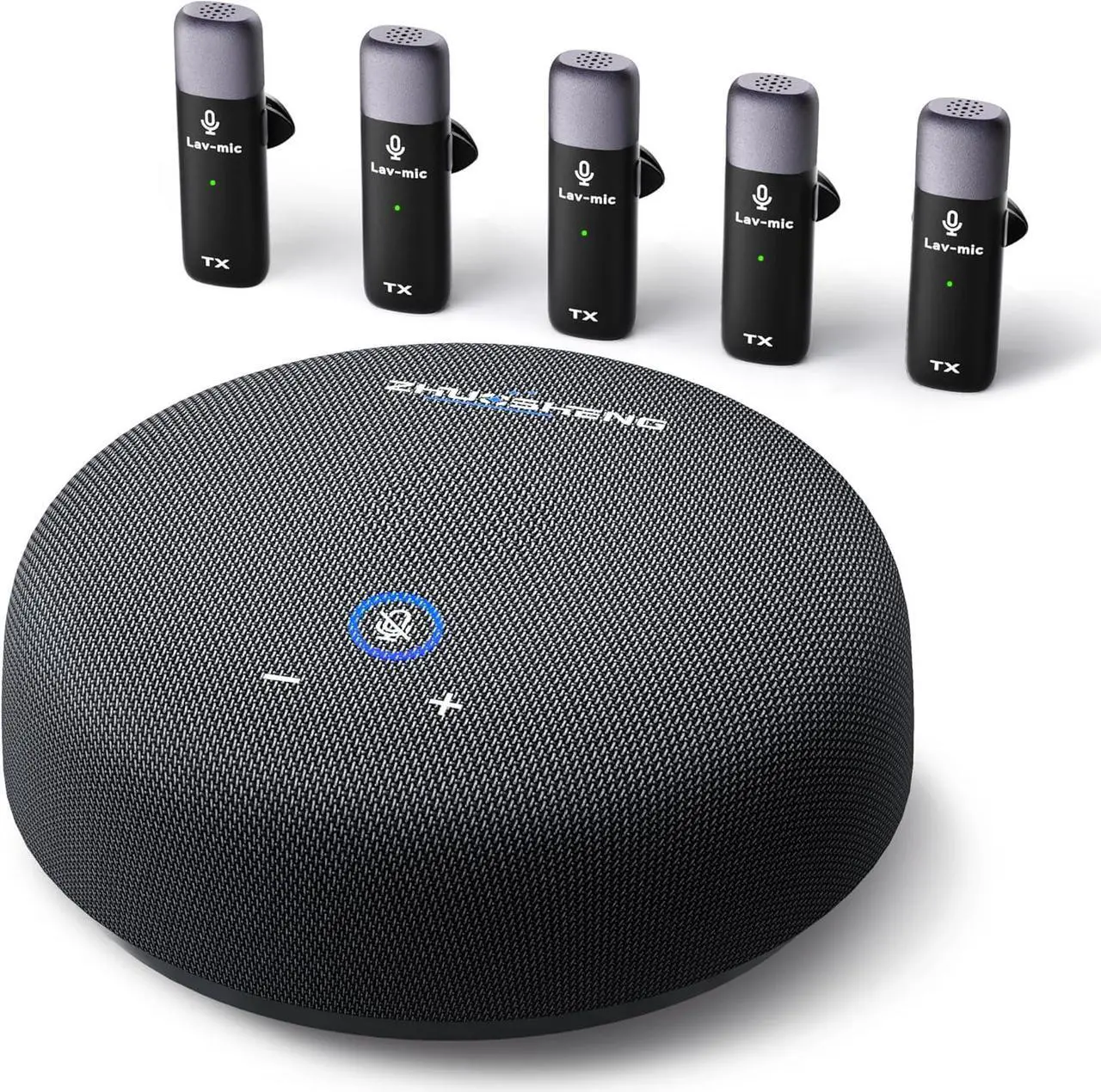 Main image of Conference Speaker and Microphone, USB Speakerphone w/Muteable/65ft Wireless Distance/360° Pickup & Noise Cancellation Conference Room Omnidirectional Microphone for Home Office