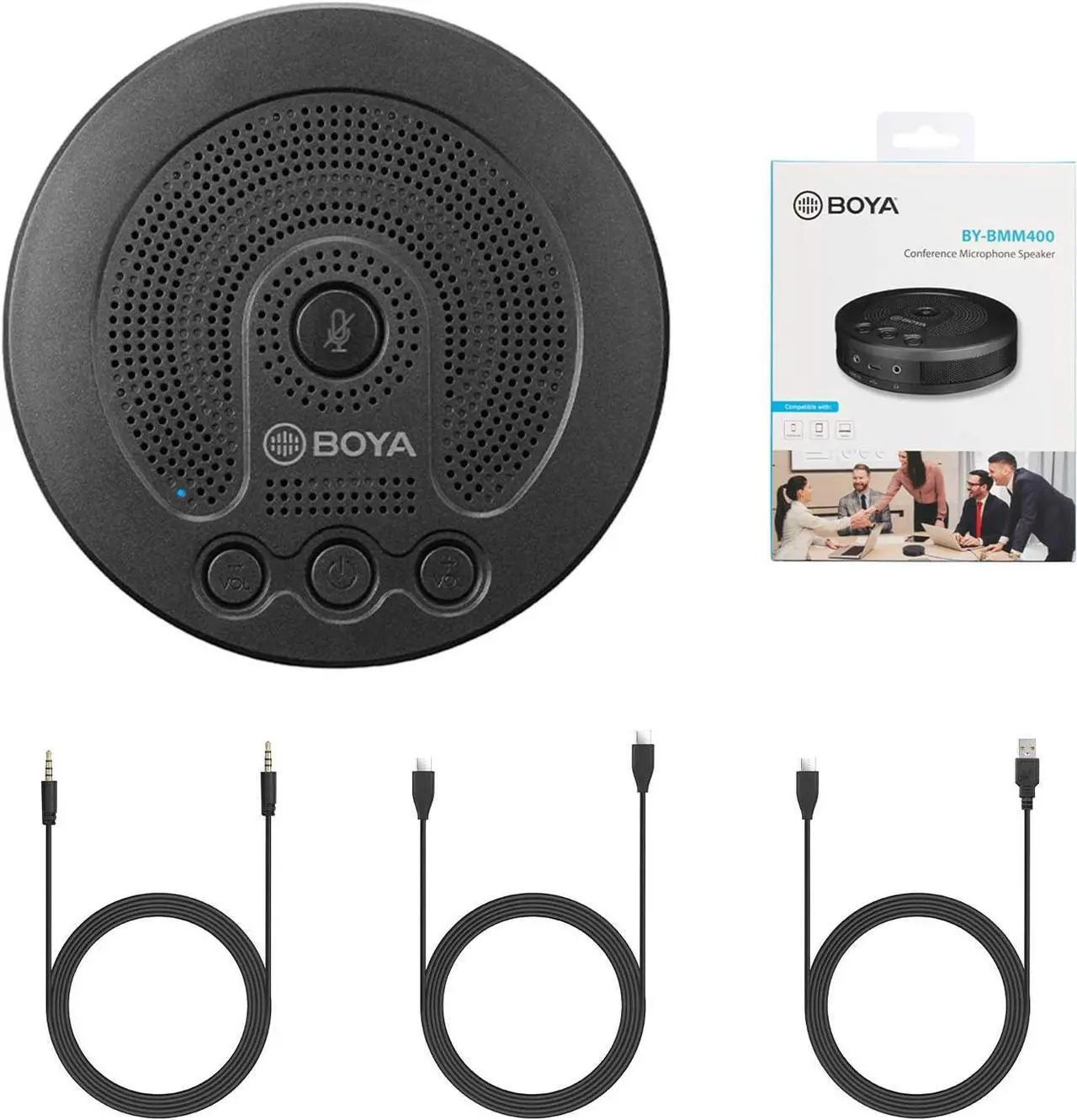 Main image of Speakerphone Conference Microphone with 3.5mm TRRS USB Type-C USB Connector for iOS iPhone Android Smartphone Tablet PC Laptop Recording Skype Conference Call