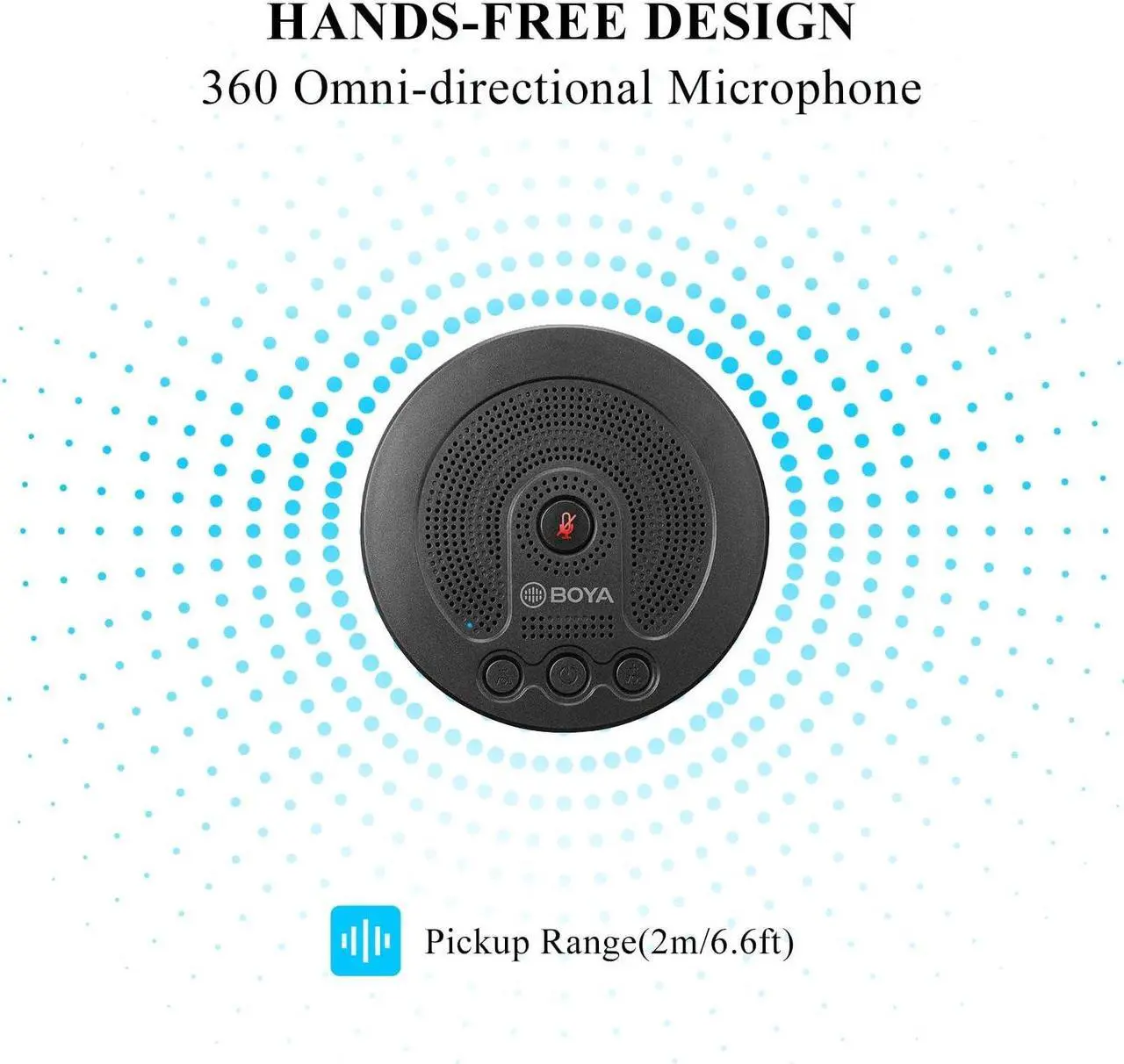 Alt view image 7 of 7 - Speakerphone Conference Microphone with 3.5mm TRRS USB Type-C USB Connector for iOS iPhone Android Smartphone Tablet PC Laptop Recording Skype Conference Call