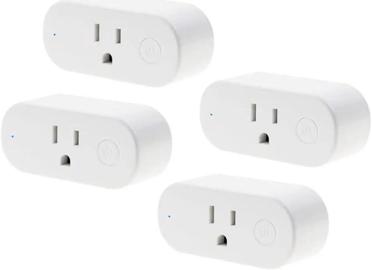 Main image of WiFi & Bluetooth Operated Smart Plug with Power Measurement | Home Automation | iOS Android App | Alexa and Google Home Compatible | Monitor Appliances | Remote Control (4 Pack)