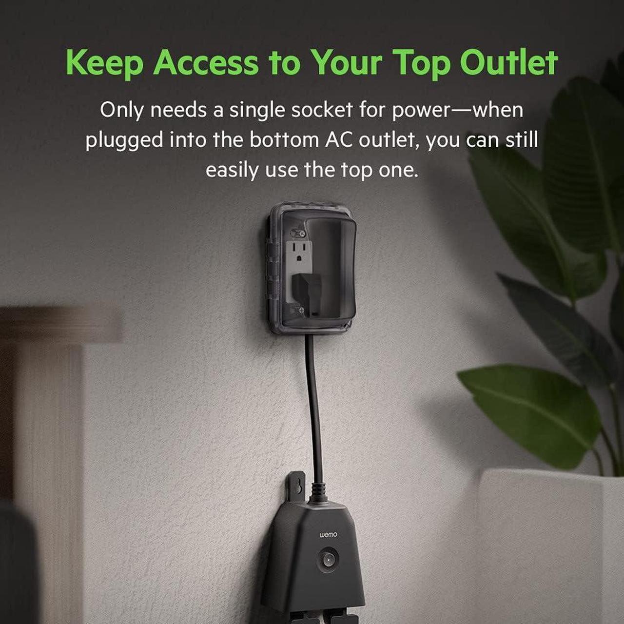 Alt view image 6 of 7 - Wifi Smart Outdoor Plug, 3.63 X 3.7 X 1.67