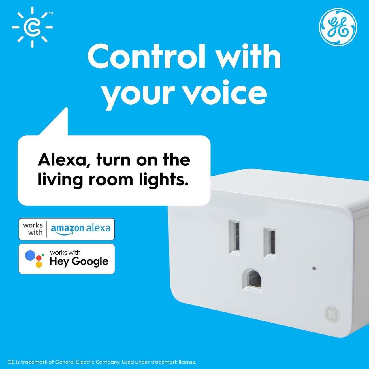 Alt view image 5 of 7 - Indoor Smart Plug, Bluetooth and Wi-Fi Smart Outlet Socket, Voice Control Outlet for Holiday Lighting, Works with Alexa and Google Home (3 Pack)