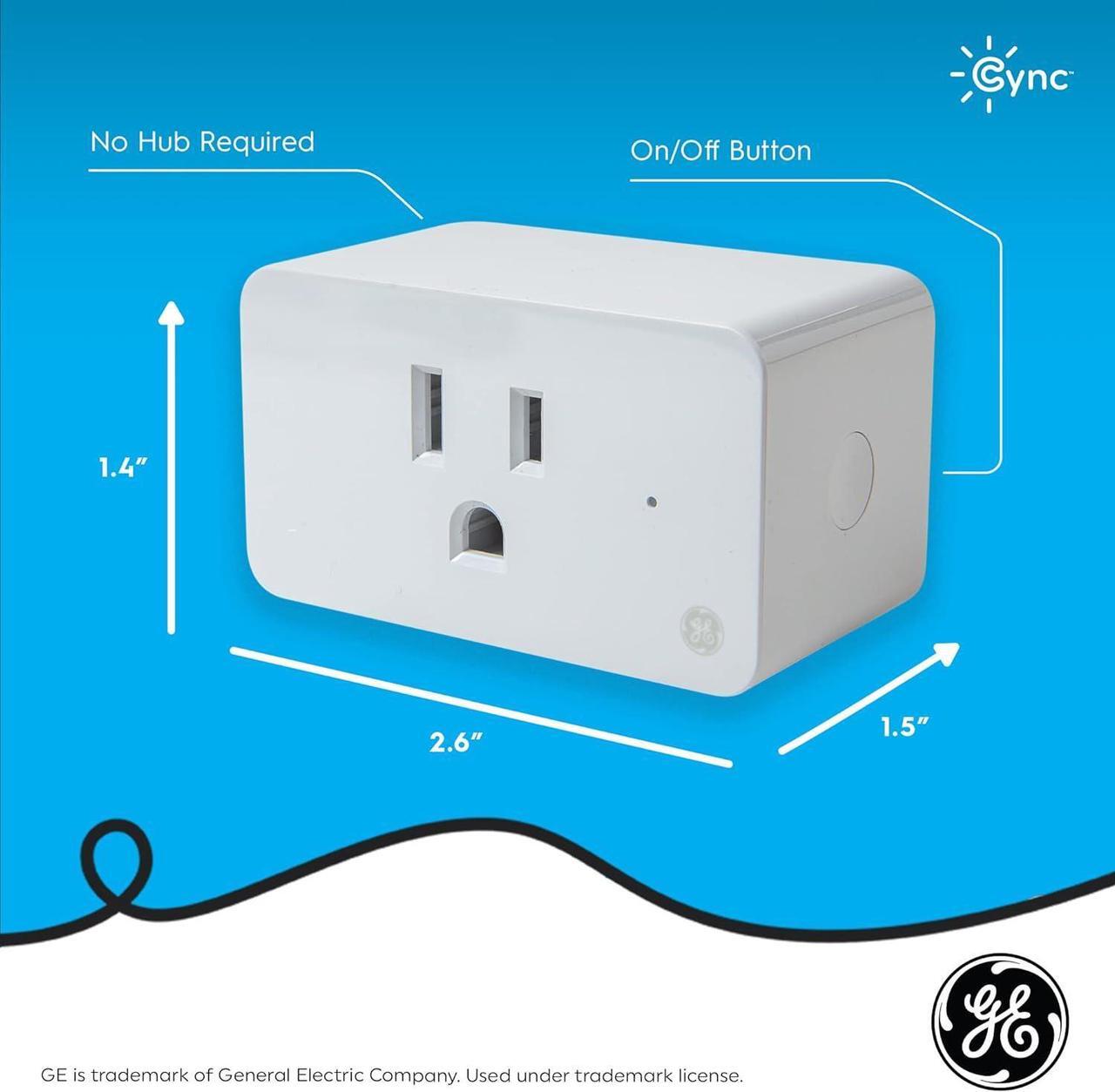 Alt view image 6 of 7 - Indoor Smart Plug, Bluetooth and Wi-Fi Smart Outlet Socket, Voice Control Outlet for Holiday Lighting, Works with Alexa and Google Home (3 Pack)