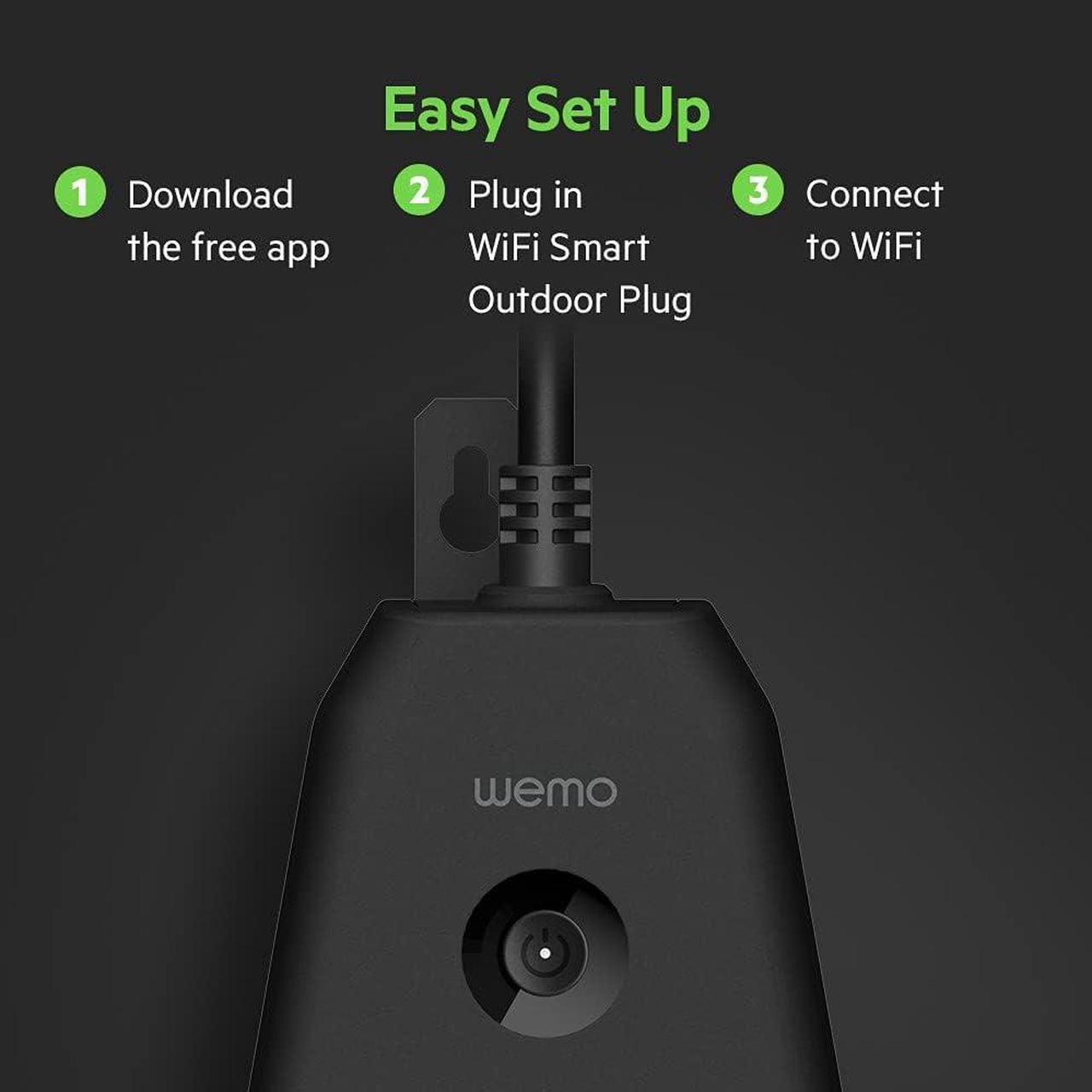 Alt view image 2 of 7 - Wifi Smart Outdoor Plug, 3.63 X 3.7 X 1.67