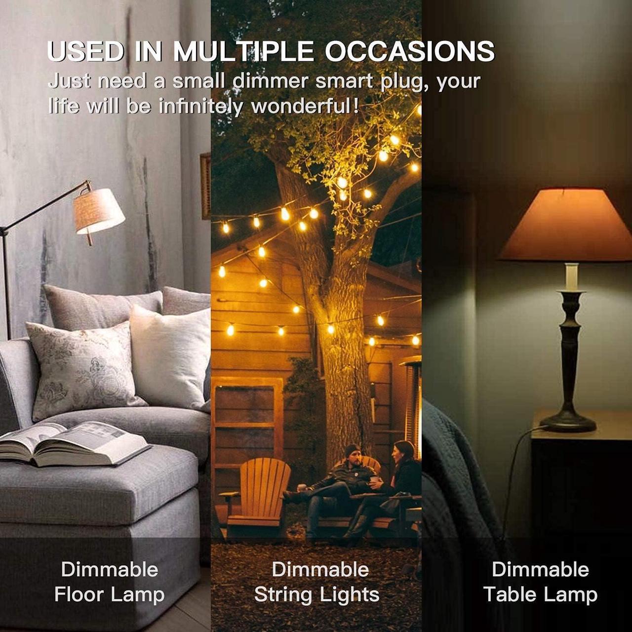 Alt view image 6 of 7 - Outdoor Smart Dimmer Plug 1Pack+3 Way Smart Dimmer Switch 2Pack