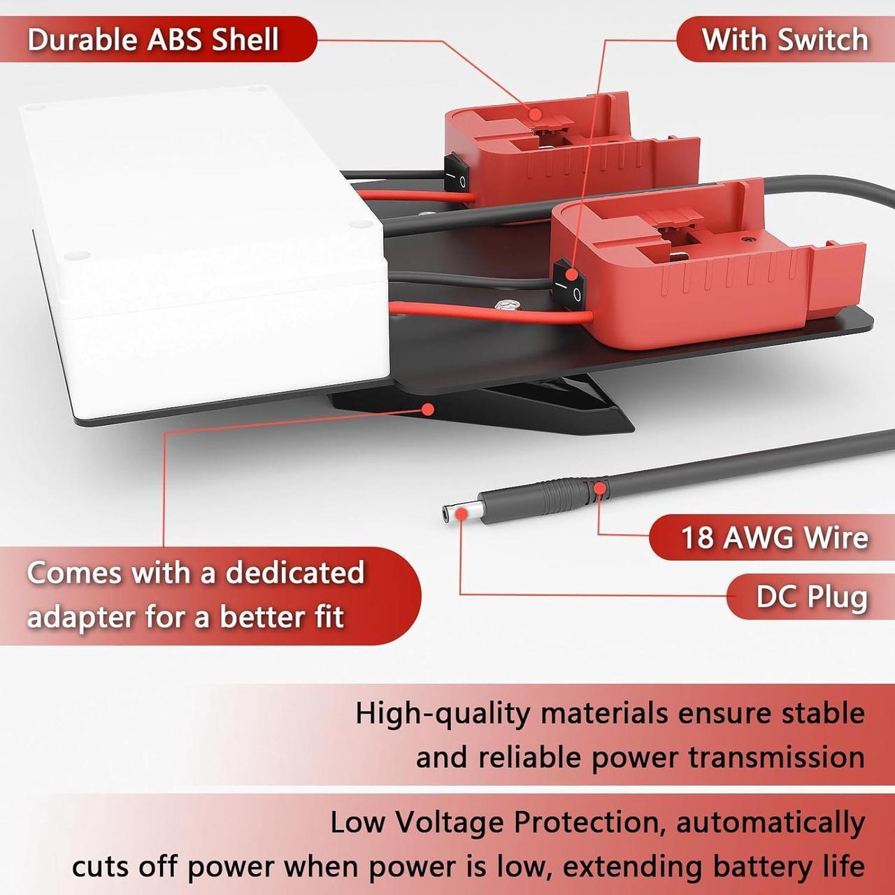 Alt view image 3 of 6 - Starlink Mini Battery Adapter for Milwaukee Battery, Starlink Mini Battery Pack, Small and Portable Starlink Mini Mounting Kit, Starlink Mini Power Adapter, with Starlink Mini Mount Adapter