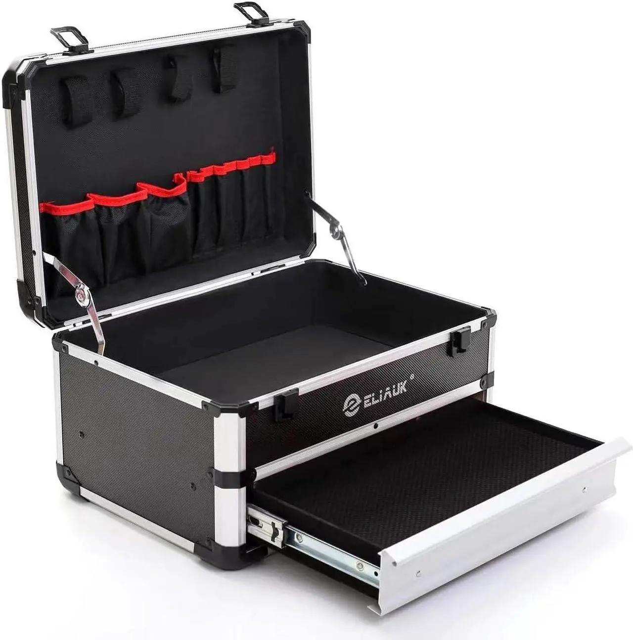 Main image of Tool Box Hard Case Tool Organizer Storage Cabinet Carry Case with Lock &Drawers (Silver)