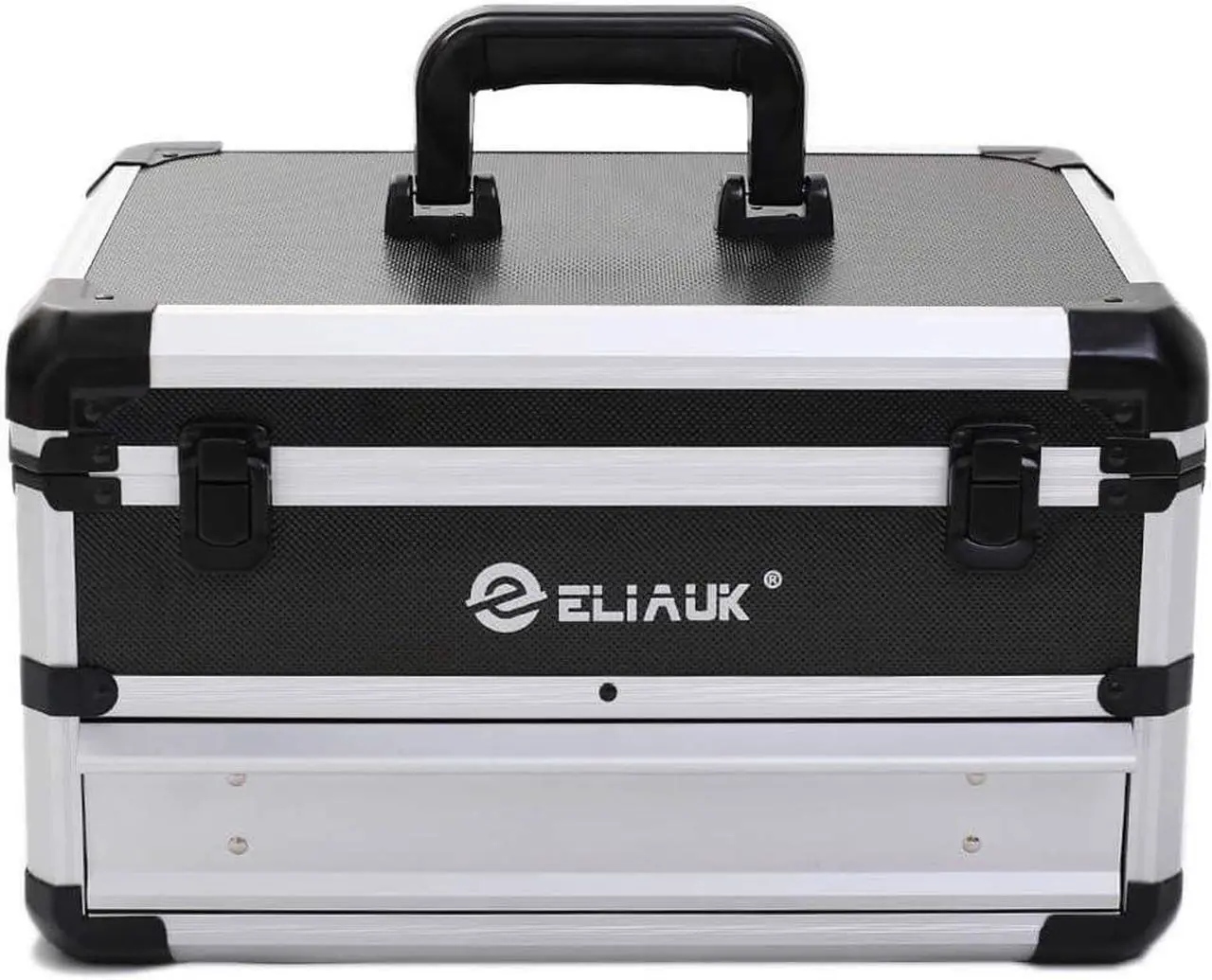 Alt view image 2 of 6 - Tool Box Hard Case Tool Organizer Storage Cabinet Carry Case with Lock &Drawers (Silver)