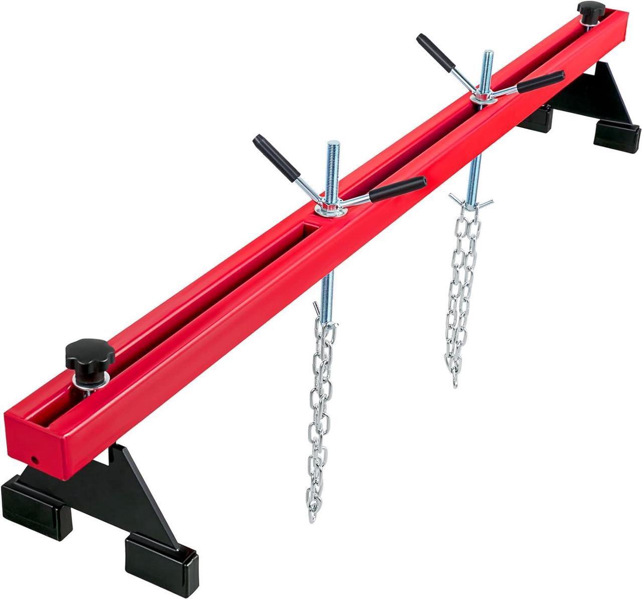 Main image of Engine Support Bar 1100 Lbs Capacity Engine Transverse Bar Engine Hoist 2 Point Lift Holder Hoist Dual Hooks, Engine Hoist Keeps Engine Stable for Home Garages & Auto Repair Shop