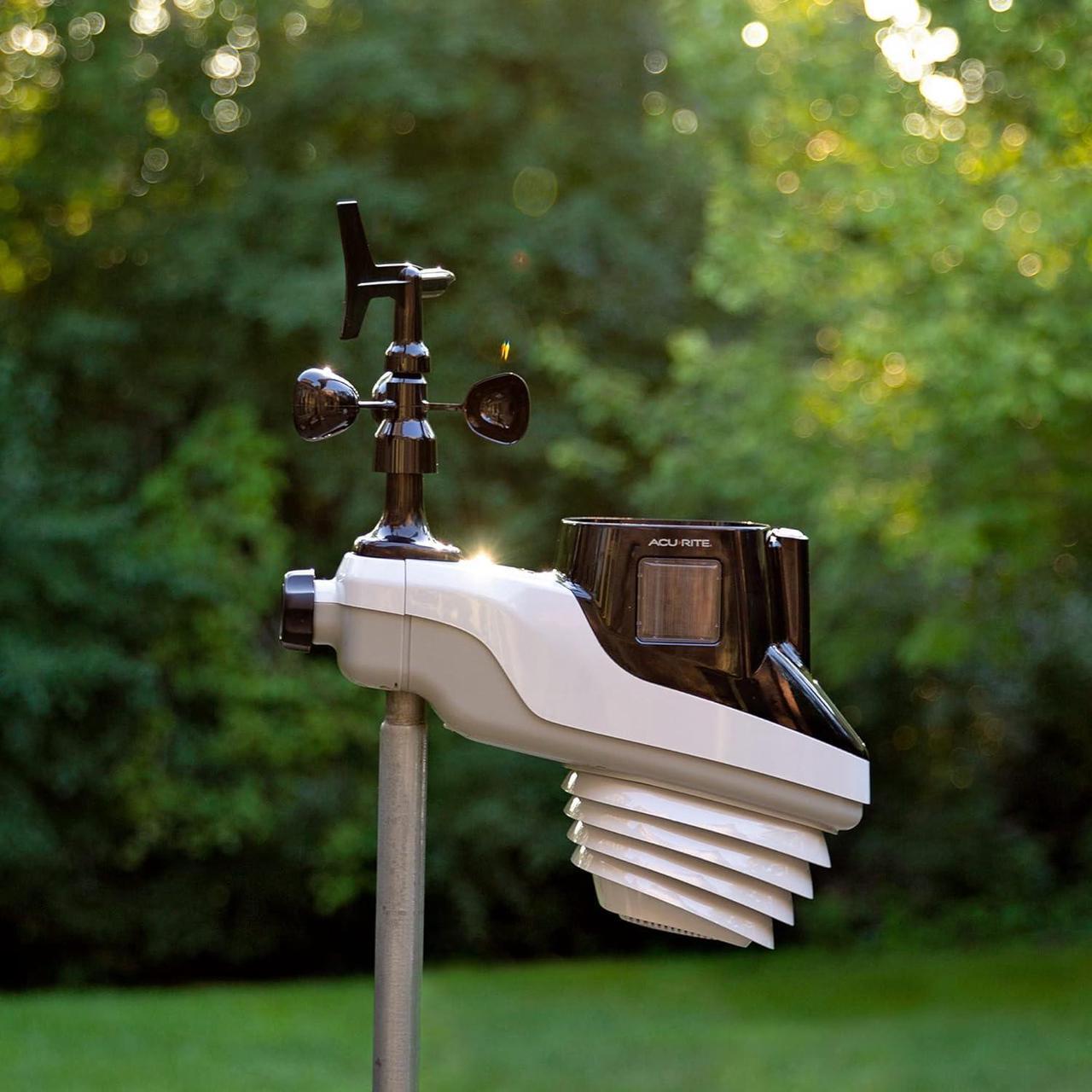 Alt view image 2 of 7 - Professional Home Weather Station with WiFi Display, Lightning Detection, Temperature, Humidity, Rain Gauge, Wind Speed/Direction Sensors