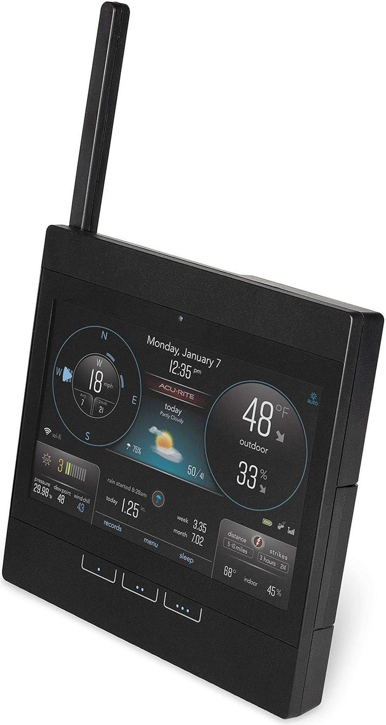 Alt view image 7 of 7 - Professional Home Weather Station with WiFi Display, Lightning Detection, Temperature, Humidity, Rain Gauge, Wind Speed/Direction Sensors
