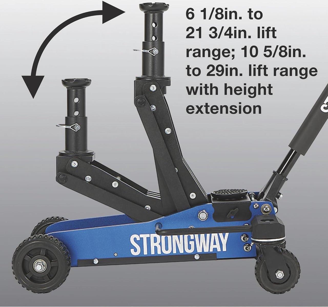 Alt view image 2 of 7 - Off-Road Vehicle Jack, Offroad Jack Aluminum Construction Jack with High-Lift Design and Heavy-Duty Rear Swivel Casters, Car Lift Jack Off Road Jack