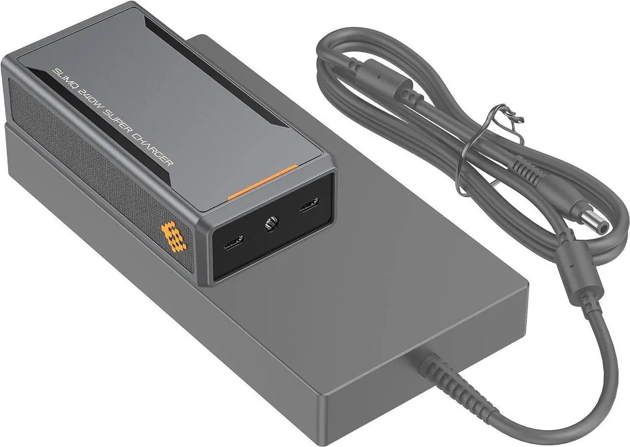 Alt view image 3 of 5 - GaN Charger for Laptop, DC 20V and Two USB C PD3.0 240W 230W 200W 180W 170W Gaming Laptop AC Adapter Compatible with    HP Razer  Acer (Without DC Adapter)