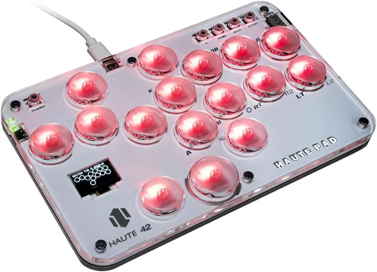 Main image of Haute42 S16 Leverless Arcade Stick, with DIY RGB & Turbo Functions, <1ms Input Latency, Compatible with PC/Ps3/Ps4/Switch/Steam Deck, Support Hot Swap & SOCD