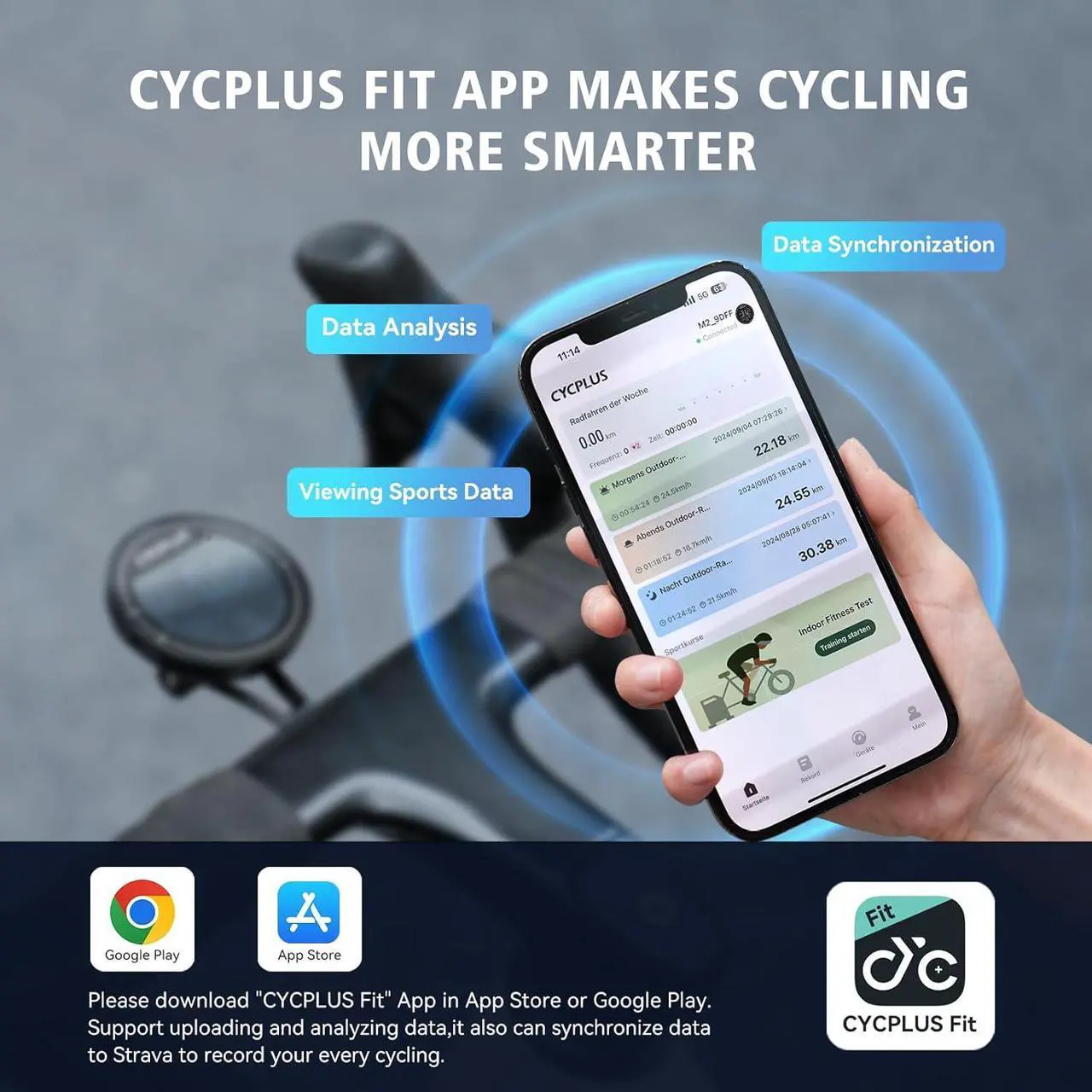 Alt view image 6 of 7 - GPS Bike Computer, Wireless Cycling Computer, ANT+ Bluetooth Bicycle Computer Mini Speedometer Odometer Waterproof MTB Tracker, Rechargeable with 2.5 Inch Screen for Bikers Outdoor Cycling