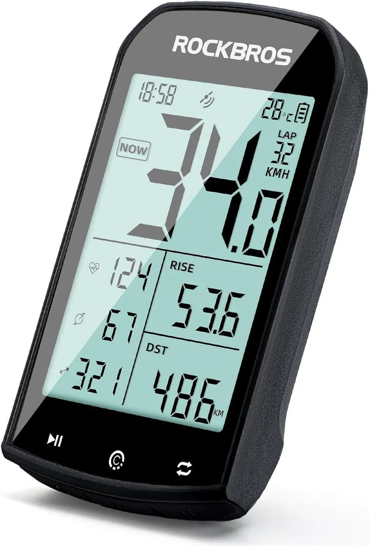 Main image of Bike Computer Wireless Cycling Computers ANT+ Bluetooth Bike Speedometer Odometer Bicycle Computer with Speed Cadence Sensor for Riding Cycling Waterproof 2.9inch LCD Screen