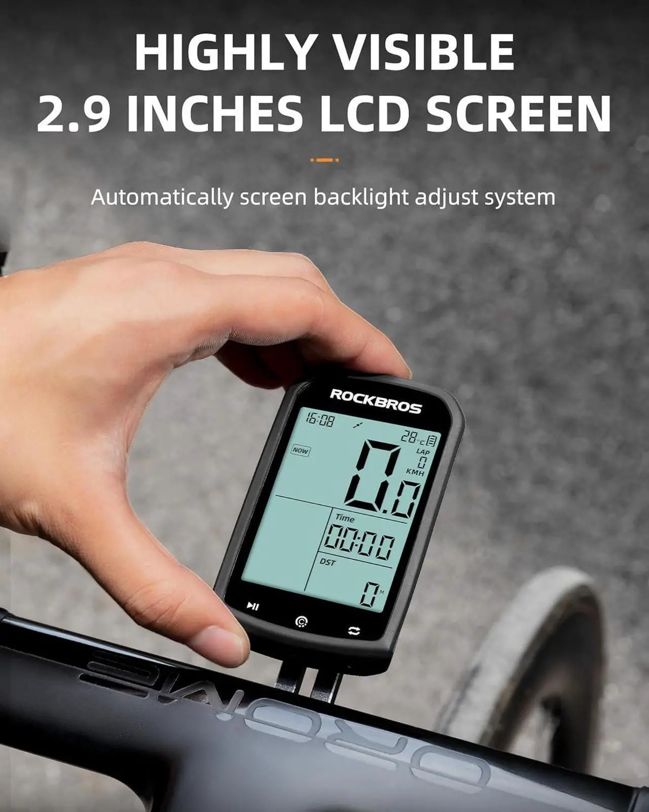 Alt view image 6 of 6 - Bike Computer Wireless Cycling Computers ANT+ Bluetooth Bike Speedometer Odometer Bicycle Computer with Speed Cadence Sensor for Riding Cycling Waterproof 2.9inch LCD Screen