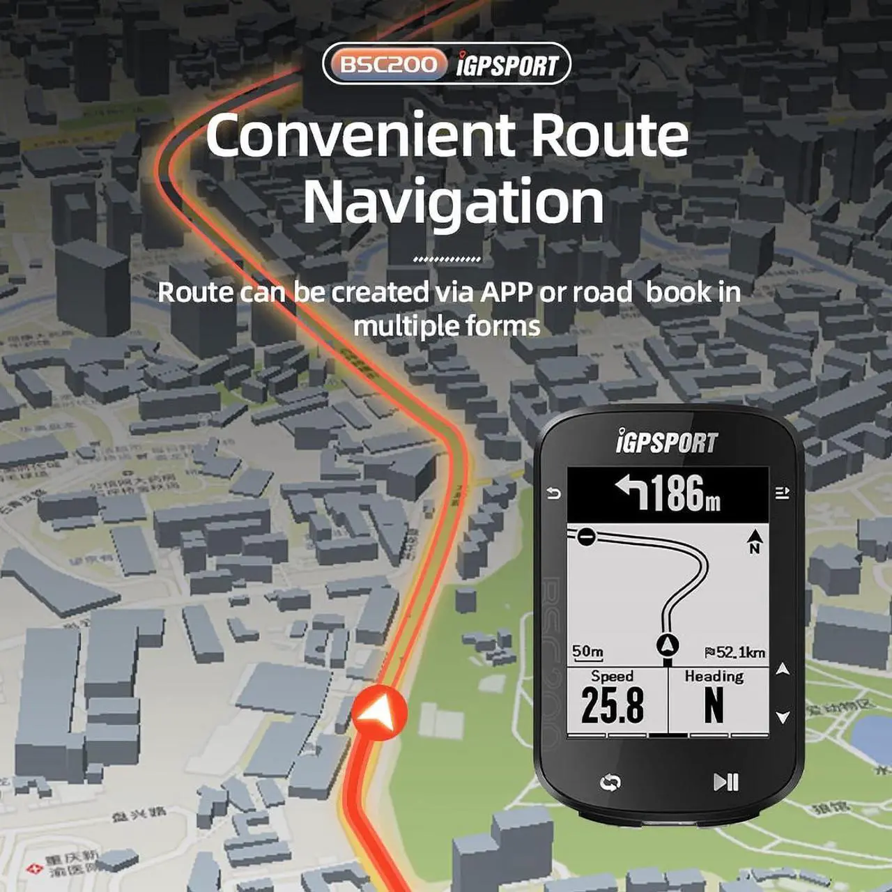 Alt view image 2 of 7 - BSC200 Bike Computer Wireless, 2.5 Inch ANT+ Cycling Speedometer and Odometer GPS with Bluetooth, Type-C Charging and Automatic Backlight, IPX7 Waterproof Fits All Electric Bicycle