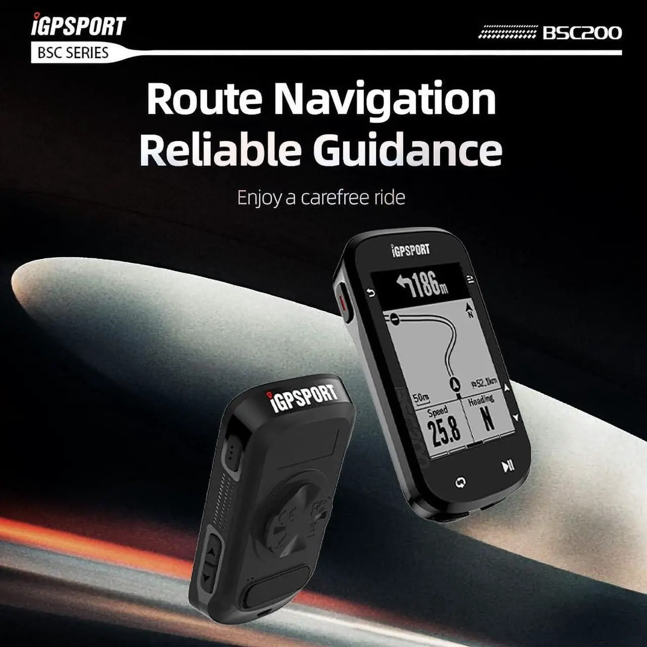 Alt view image 4 of 7 - BSC200 Bike Computer Wireless, 2.5 Inch ANT+ Cycling Speedometer and Odometer GPS with Bluetooth, Type-C Charging and Automatic Backlight, IPX7 Waterproof Fits All Electric Bicycle
