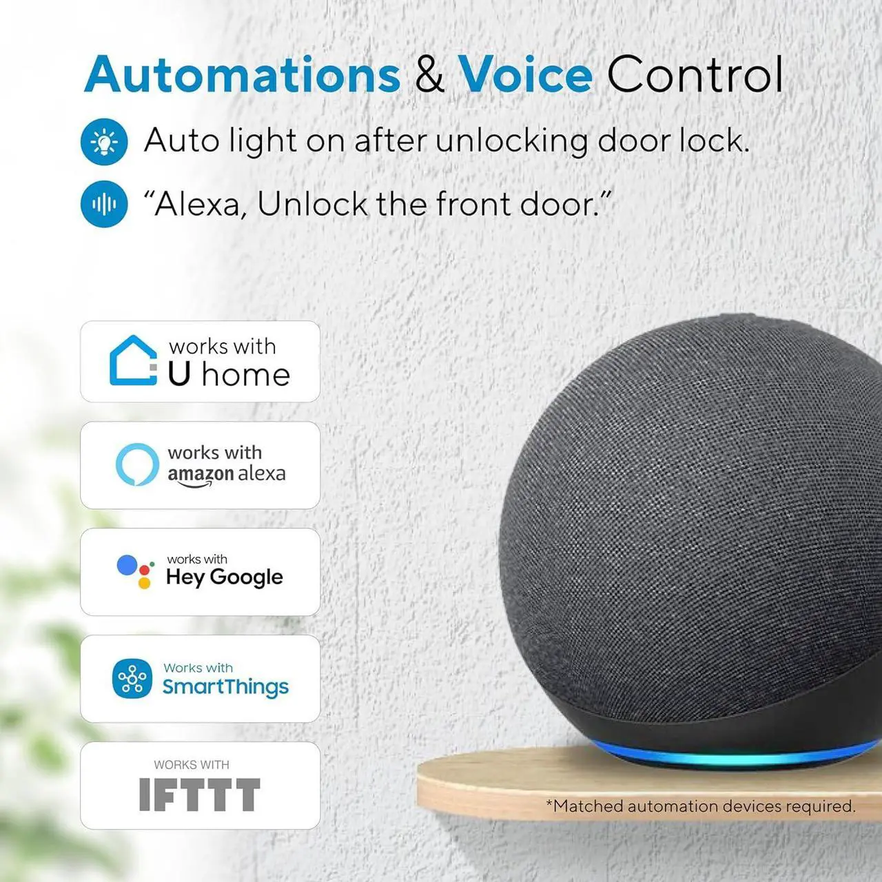 Alt view image 6 of 7 - U-Bolt Pro WiFi Smart Lock with Door Sensor, 8-in-1 Keyless Entry Door Lock with Built-in WiFi,Fingerprint ID,App Remote Control,Auto Unlock,Door Status Alert,WiFi Deadbolt Door Lock