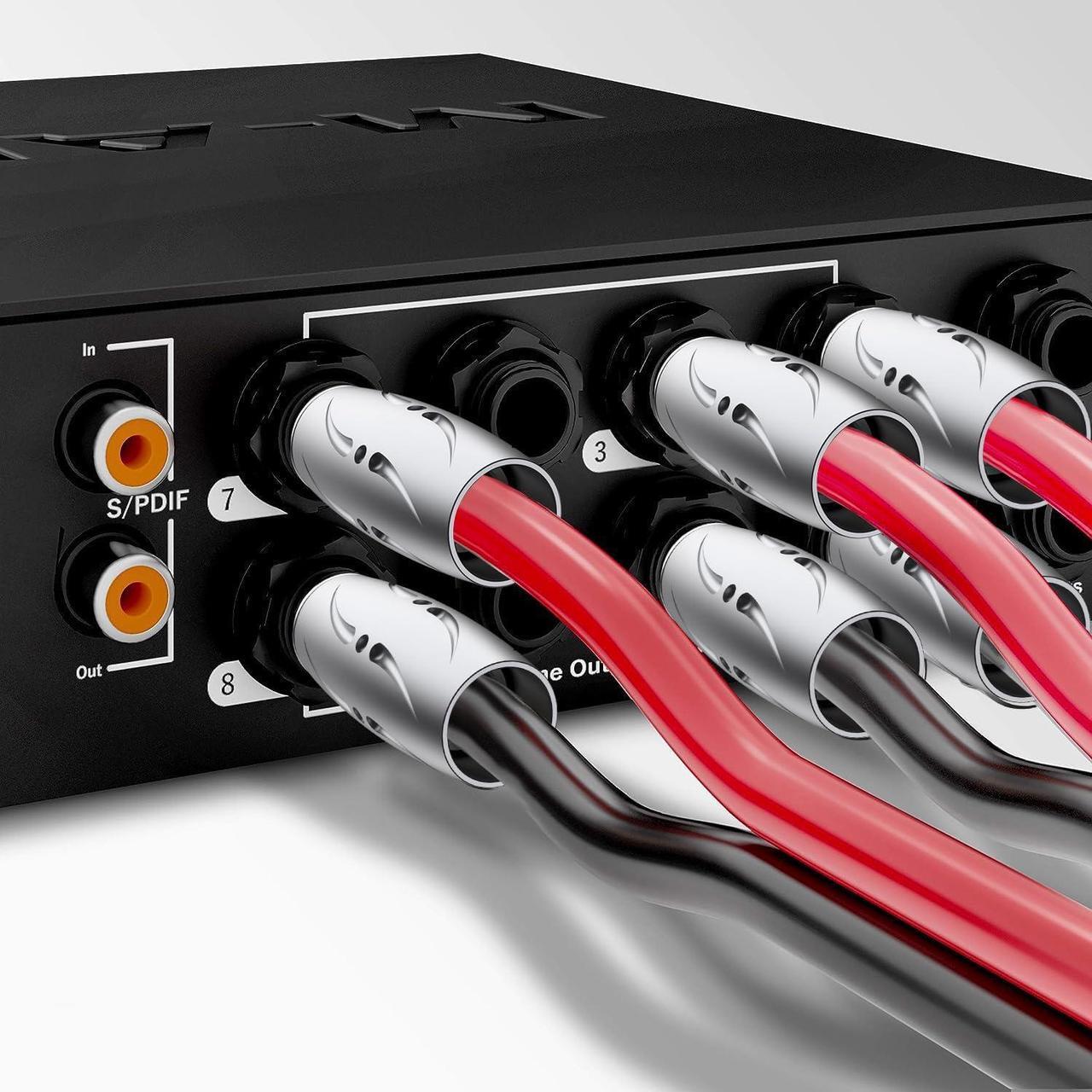 Alt view image 2 of 7 - VB402R Pure Copper Speaker Banana Plugs (4pcs/Set) Rhodium Plated, Hi End Red Copper Audio Banana Connectors for HiFi Speaker Cable Wire DIY