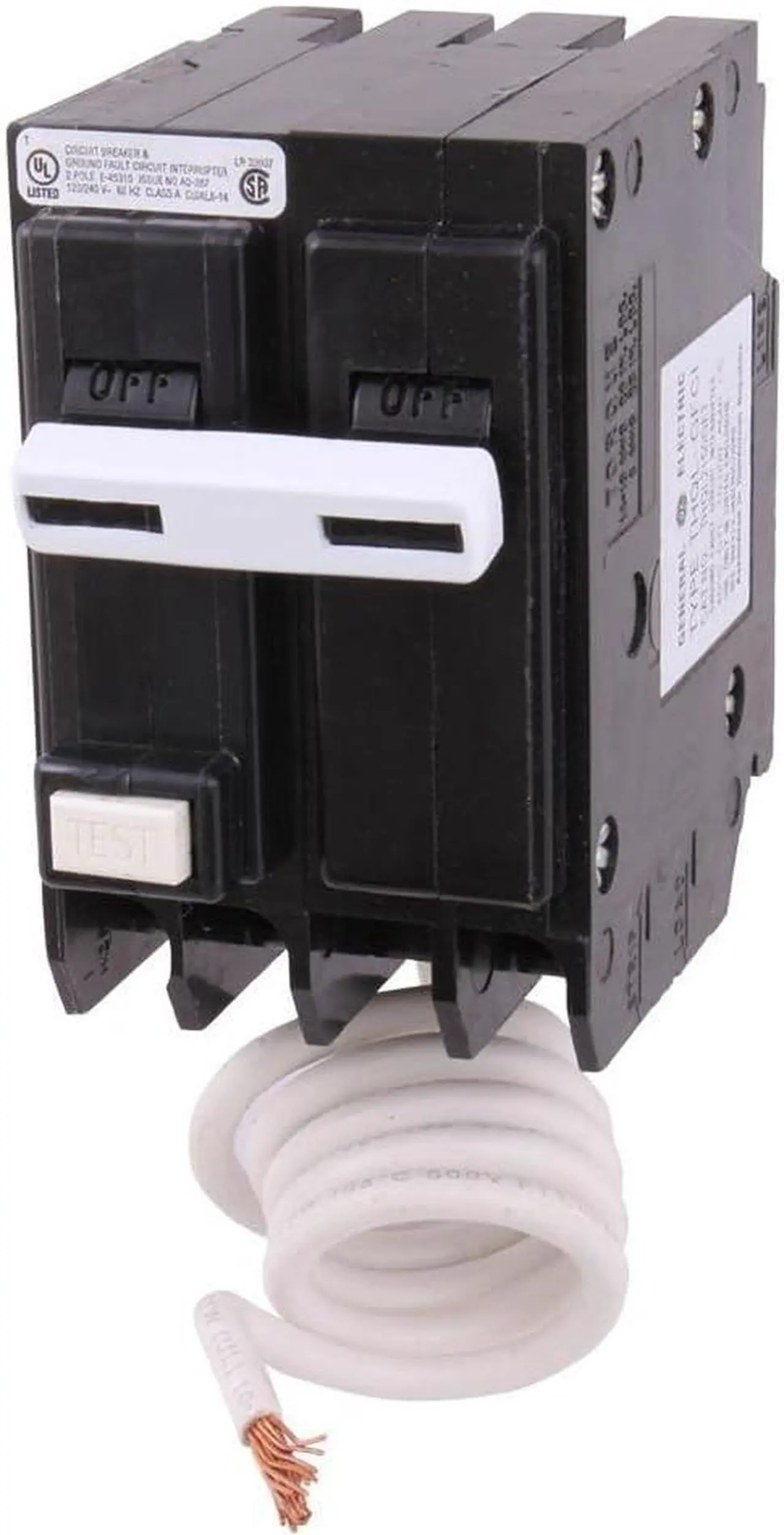 Main image of THQL2120GFTP 20A Double Pole Circuit Breaker  20 Amp Double Pole Ground Fault Breaker with Self-Test  120/240 VAC 2-Pole GFCI Breaker  Ground Fault Circuit Interrupter