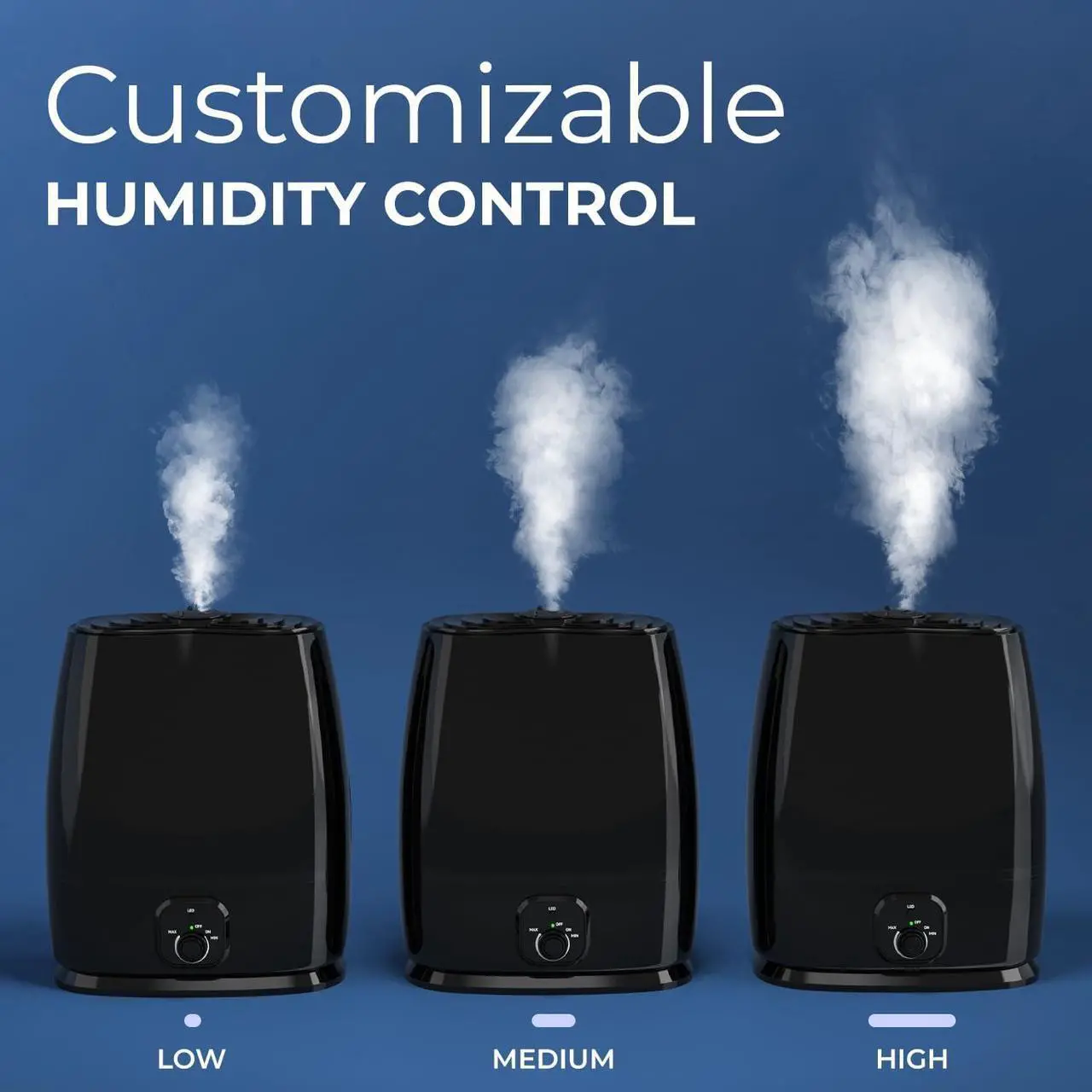 Alt view image 2 of 7 - Comfort Cool Mist Humidifiers for Bedroom 6L - Humidifier Large Room No-Filter, Quiet Air Humidifier for Plants, Baby, Allergies, Dry Skin, Congestion, 50 Hr Run Time, Easy Clean