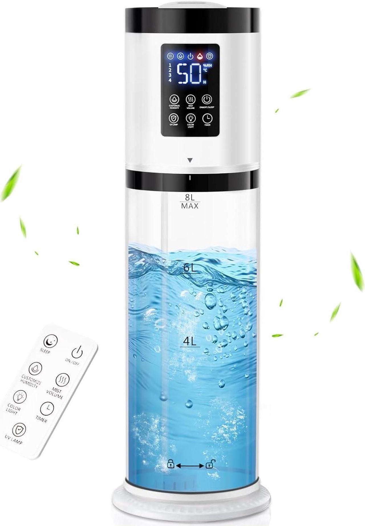 Main image of Humidifiers for Bedroom Large Room, 8L Large Capacity Cool Mist Humidifier, Air Humidifiers for Home, Smart Humidity Setting, Easy Top Fill, Sleep Mode, Essential Oil Box & Ambient Light, Auto Shutoff
