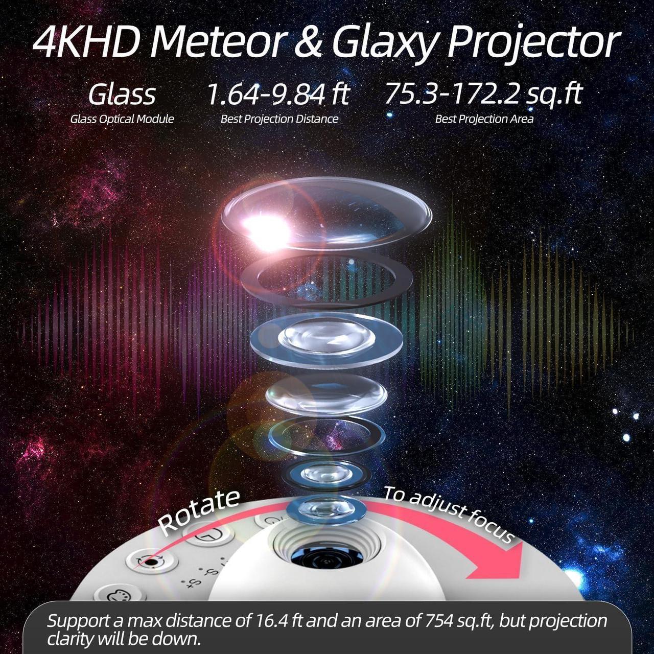 Alt view image 4 of 7 - Galaxy Projector for Bedroom, 13 in 1 Planetarium Star Projector Galaxy Light, 360° Rotation Realistic Sky Night Light with Timer for Kids Adults Ceiling Large Room Décor