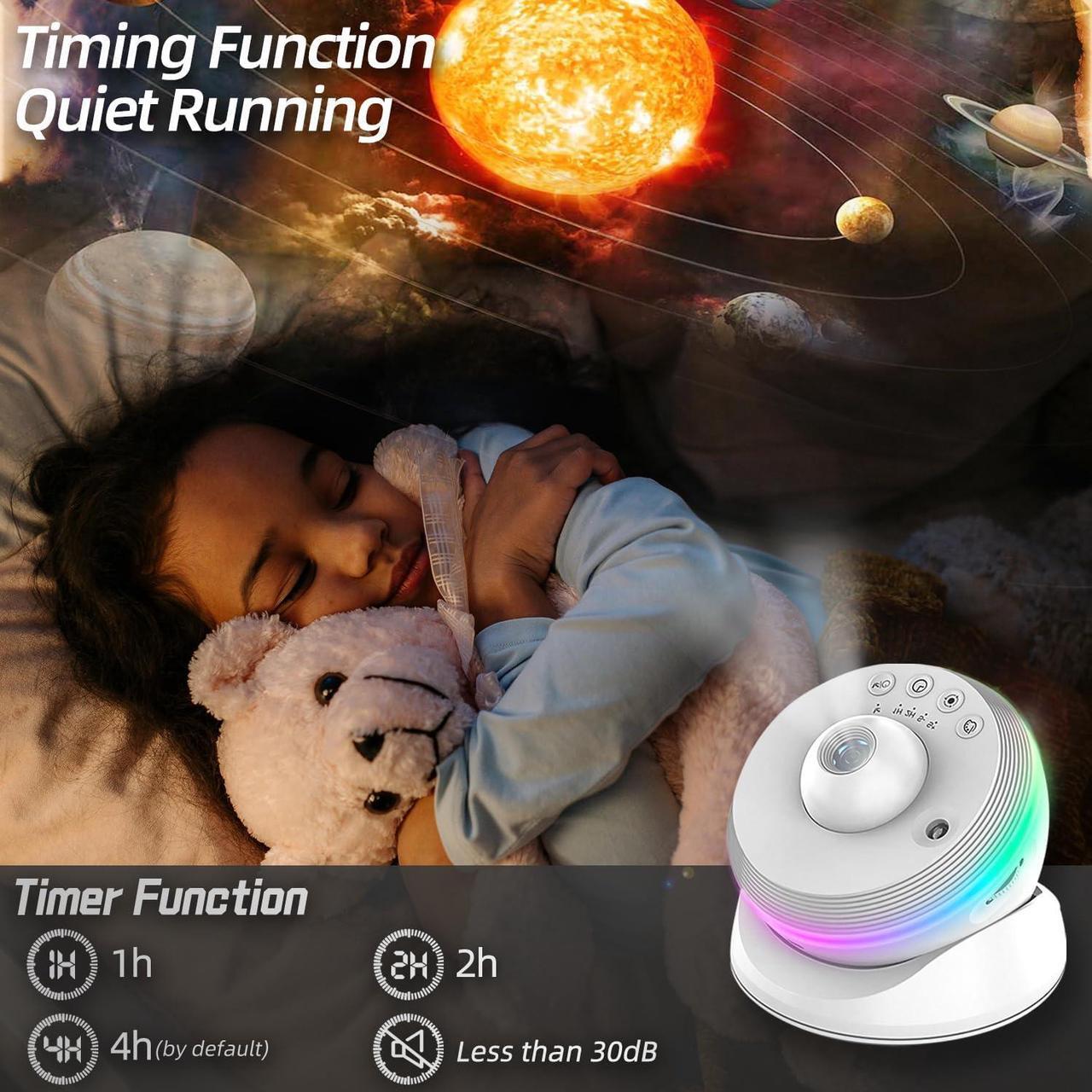 Alt view image 6 of 7 - Galaxy Projector for Bedroom, 13 in 1 Planetarium Star Projector Galaxy Light, 360° Rotation Realistic Sky Night Light with Timer for Kids Adults Ceiling Large Room Décor