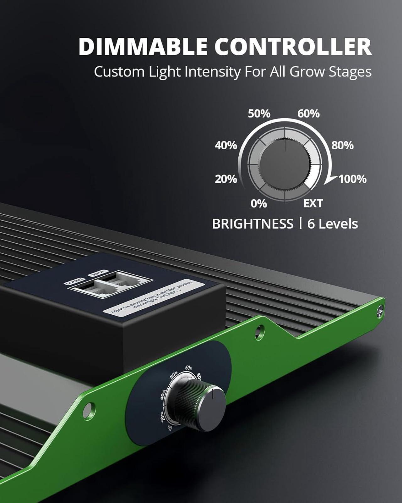 Alt view image 6 of 7 - P1000 LED Grow Light for Seed Starting Vegetables Bloom, Dimmable Plant Lights Dimming Daisy Chain Grow Lights for Indoor Plants Full Spectrum for 3x3/2x2 Grow Tent