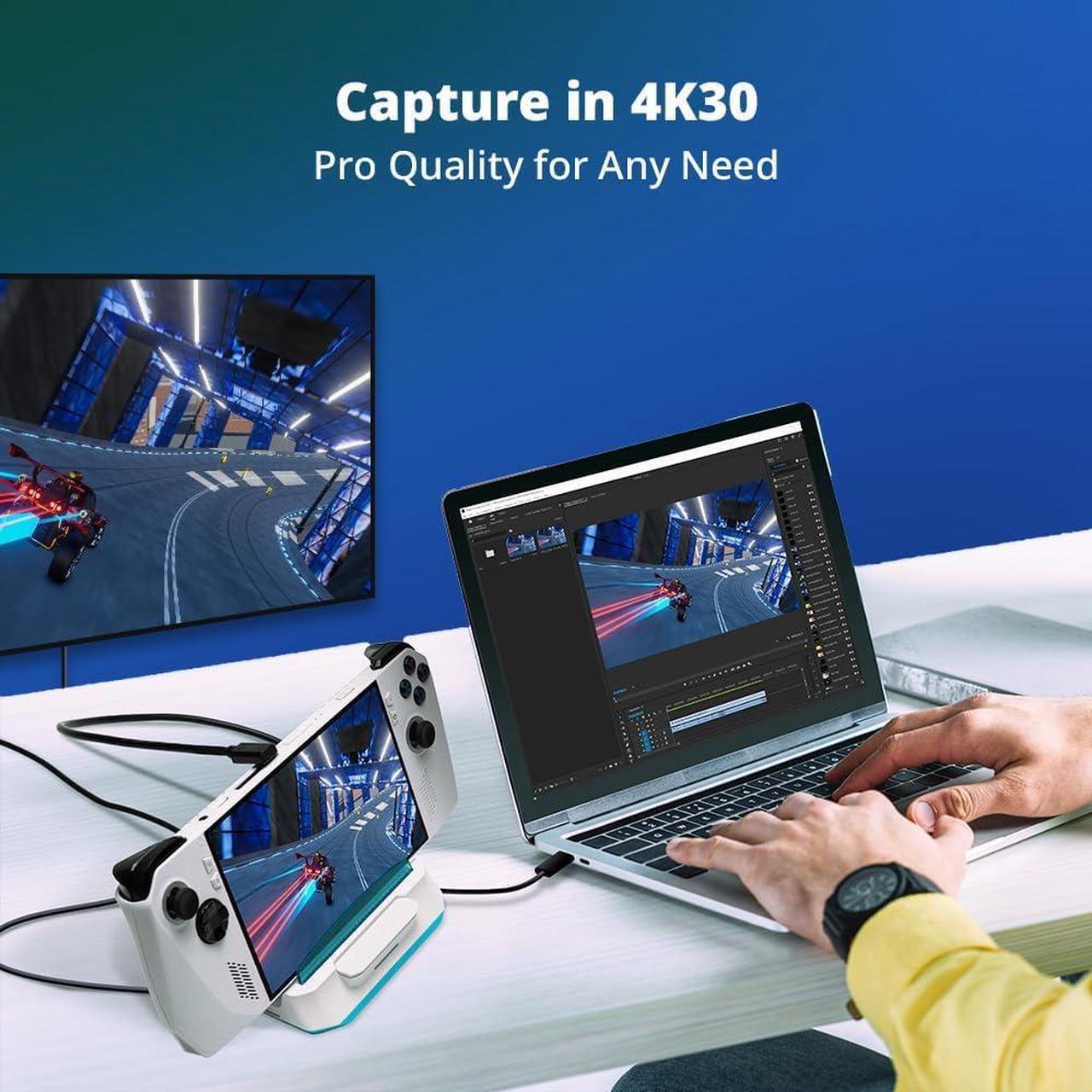 Alt view image 7 of 7 - Steam Deck Dock with HDMI 4K@60Hz, USB C Charging, Screen Mirroring, Video Capture for Steam Deck, ROG Ally, Legion Go,  Claw, Switch, iPhone, iPad - X'TRA GO GC515